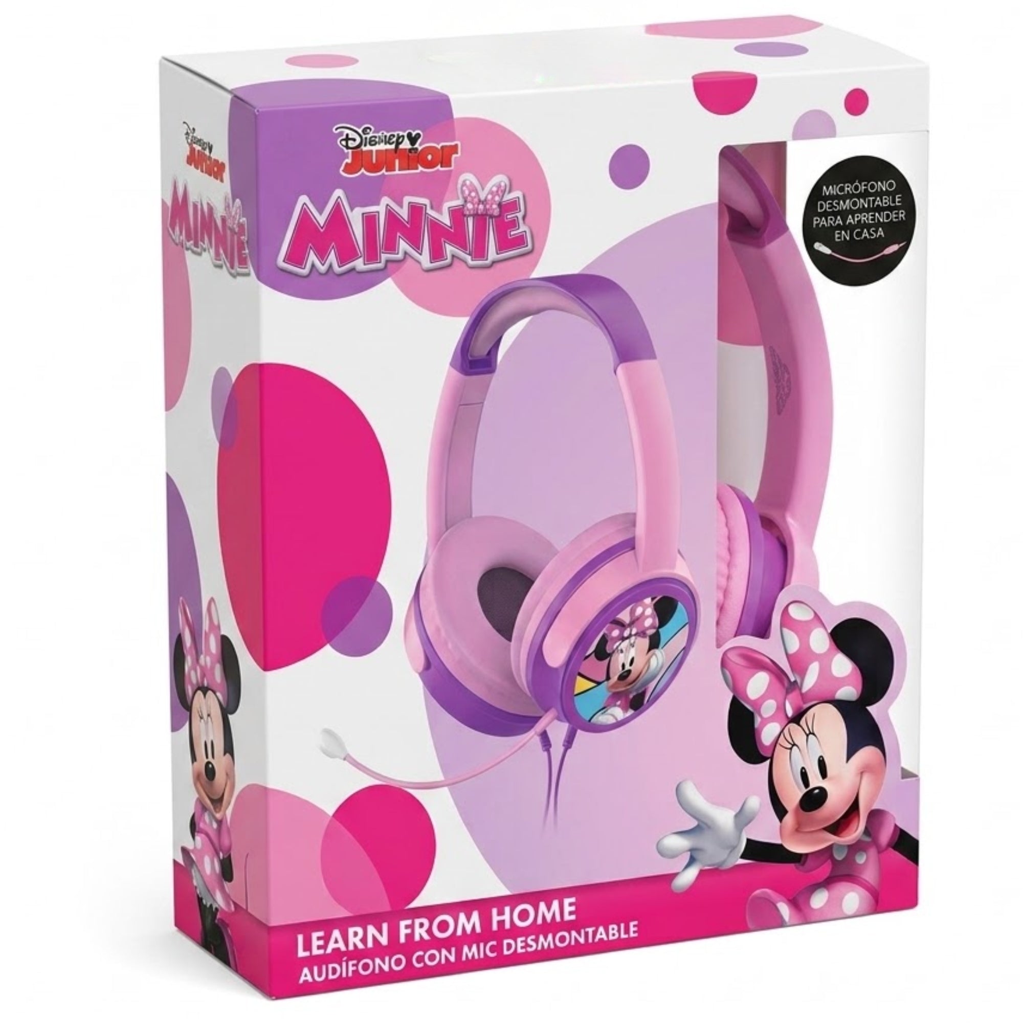 Audífonos Disney Minnie Kids de niñas Micrófono Desmontable
