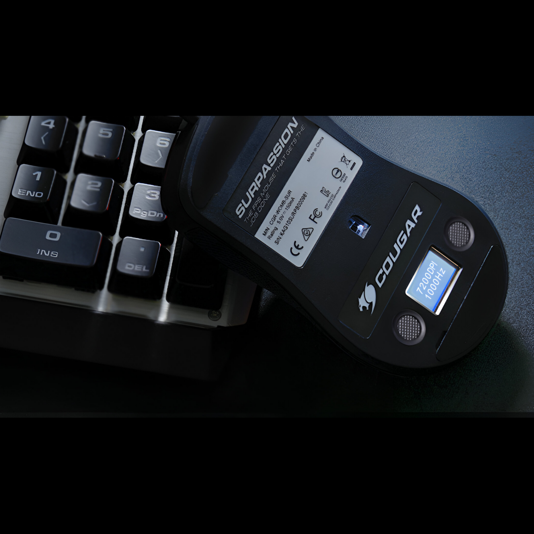 Mouse Gamer Cougar Surpassion + LCD Regulador DPI y HZ