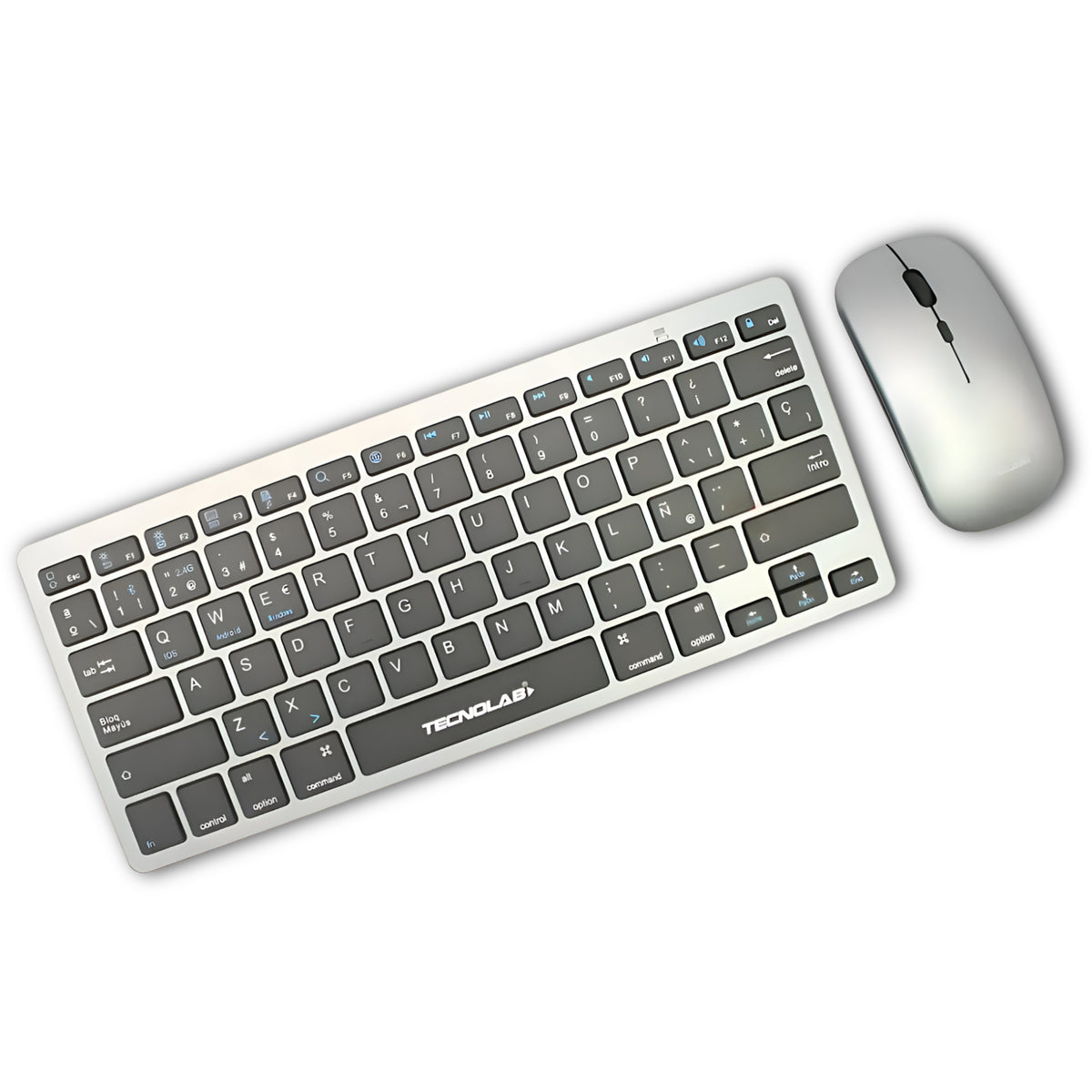 KIT Teclado y Mouse Inalámbrico Conexión Bluetooth + USB 2G