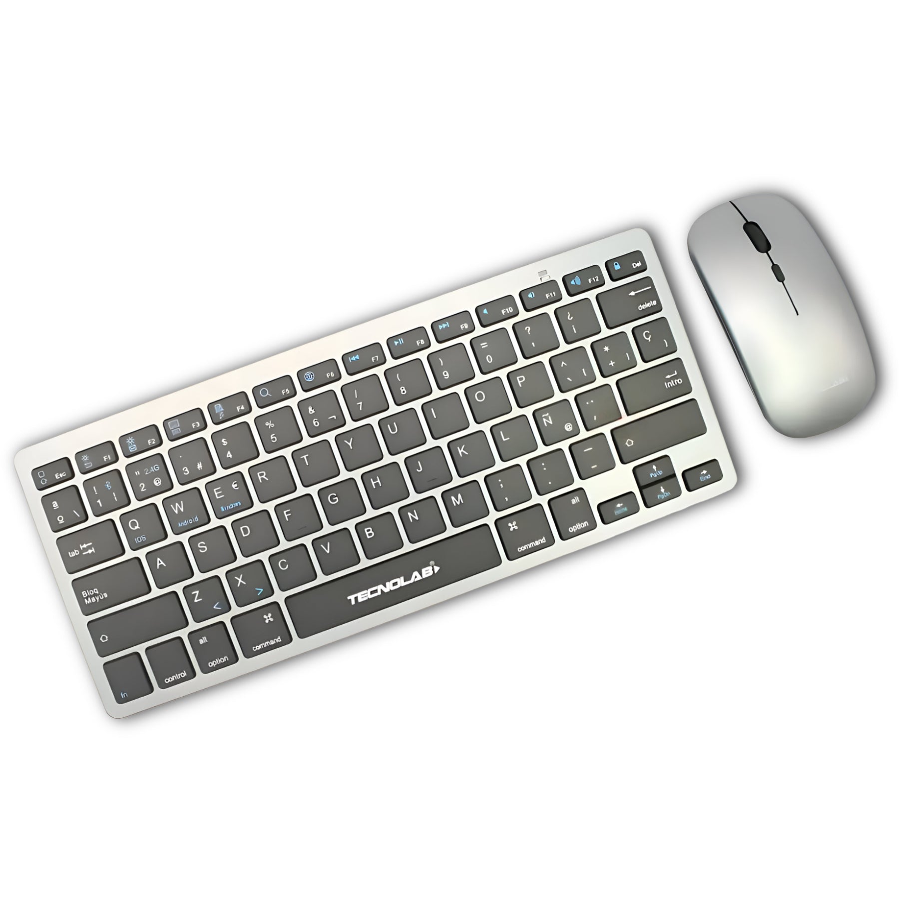 KIT Teclado y Mouse Inalámbrico Conexión Bluetooth + USB 2G