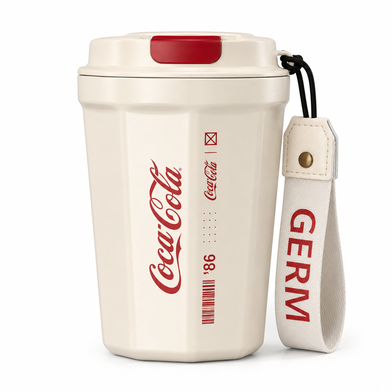 Vaso Termico MUG Germ Coca-Cola Acero Inoxidable 390ML White