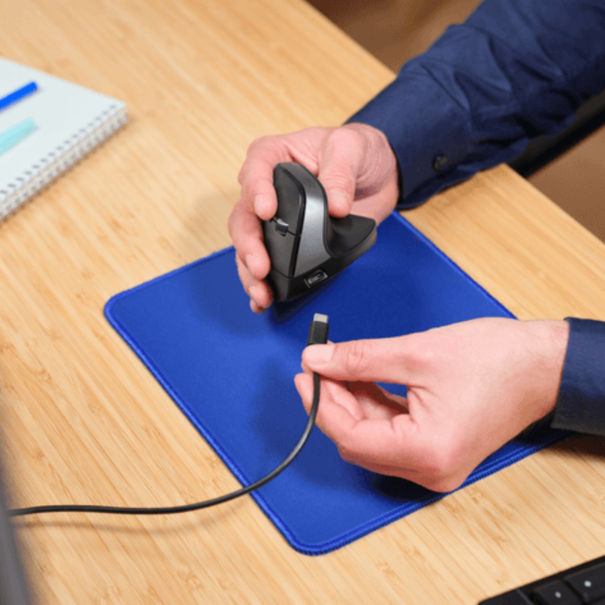 Mouse Inalámbrico Vertical Ergonómico Bayo+ Bluetooth / USB