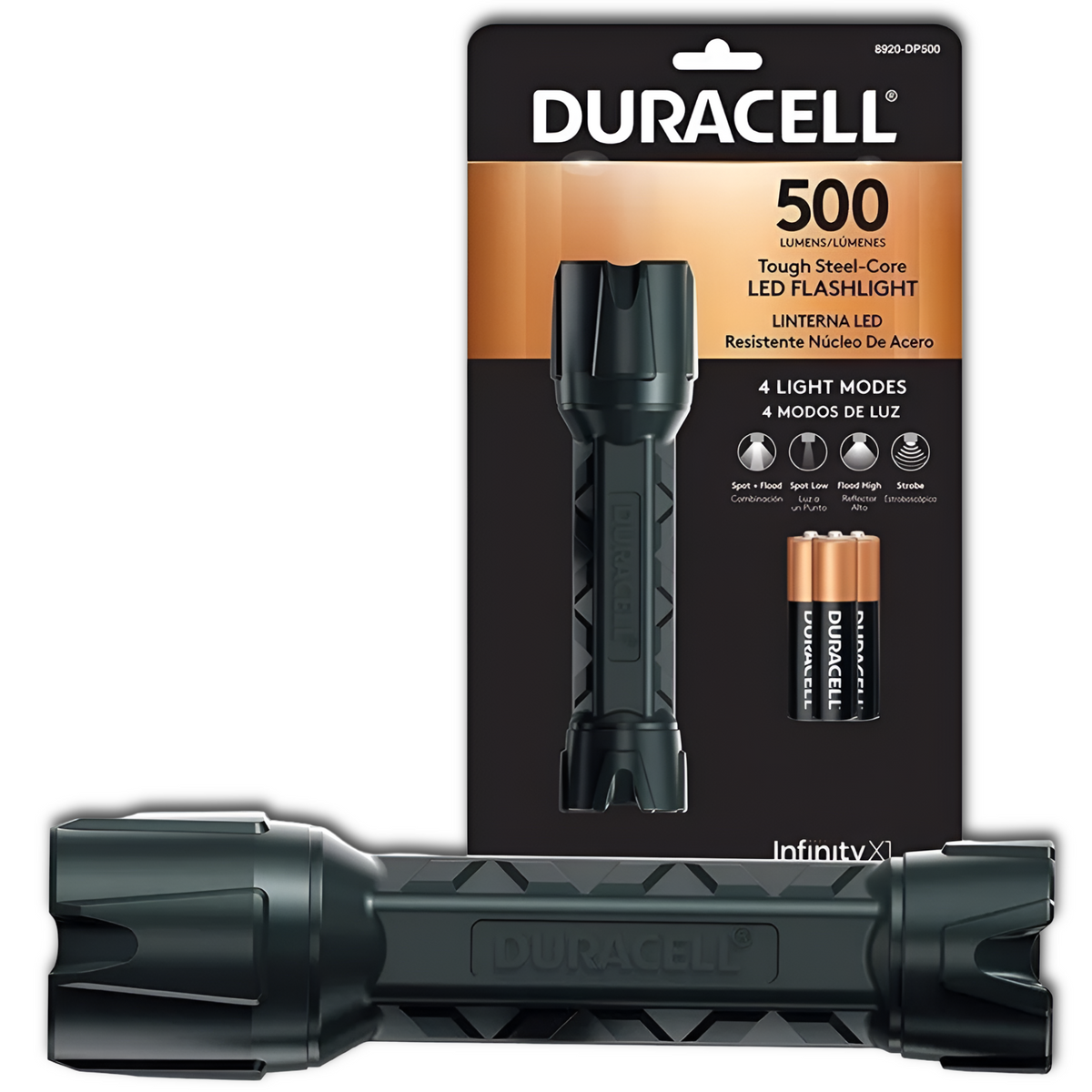 Linterna Duracell P-Steel Infinity X1 De 500 Lumenes Led Ipx4