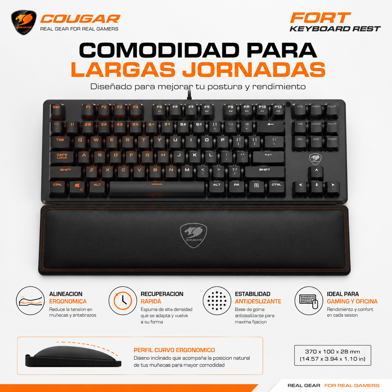 Apoya Muñeca Gamer Cougar Fort Ergonomic Edition