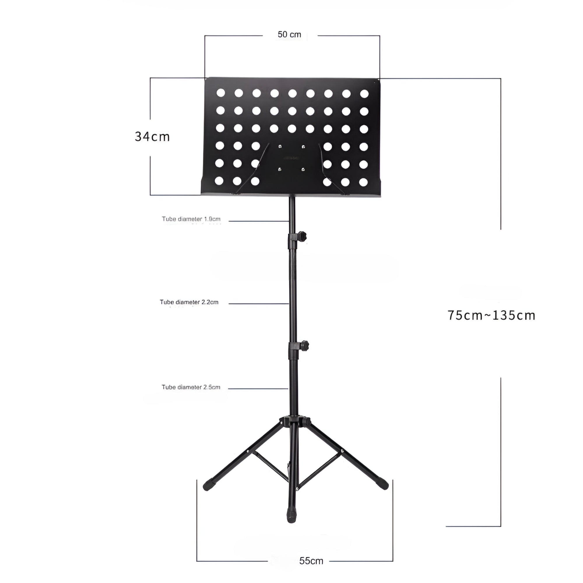 Soporte Atril de Partituras con Altura Ajustable de Aluminio