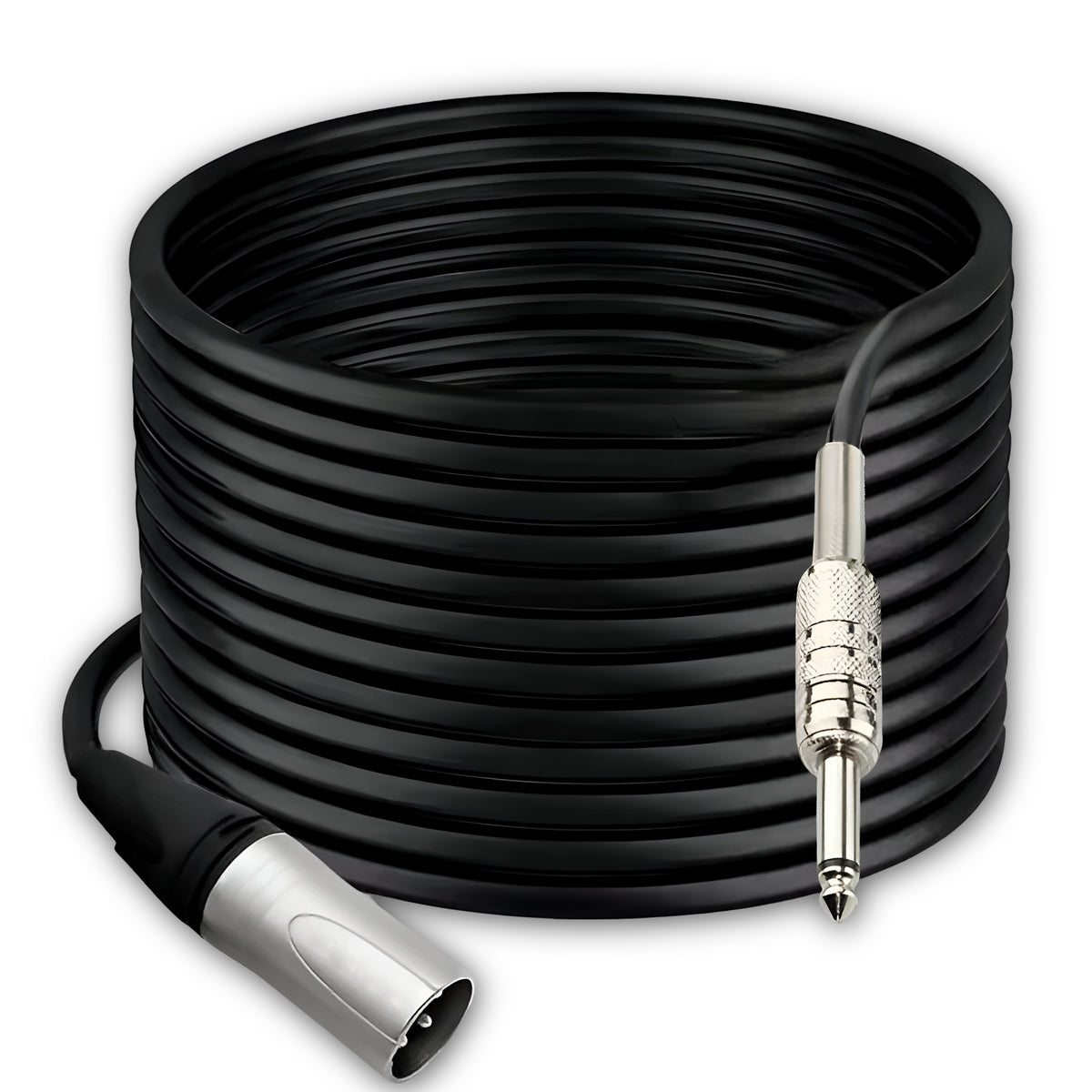 Cable de Audio XLR Macho a Jack 6,3mm Profesional 10 Metros