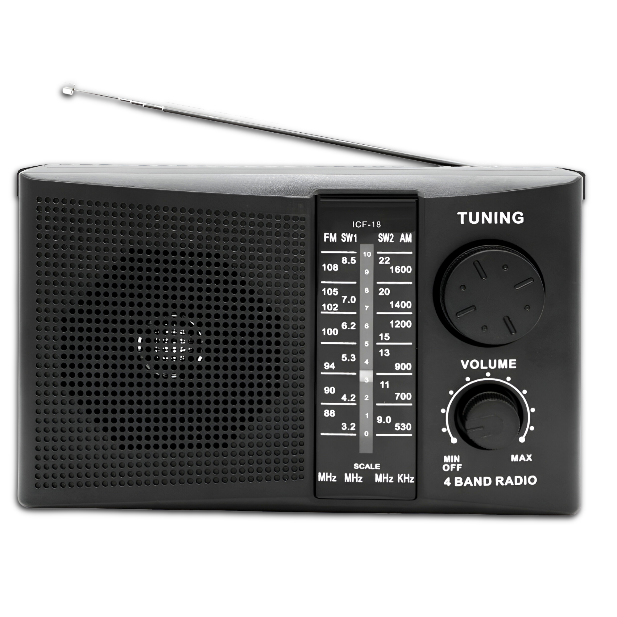 Radio AM / FM Multibandas Recargable a Pilas y Corriente 18R