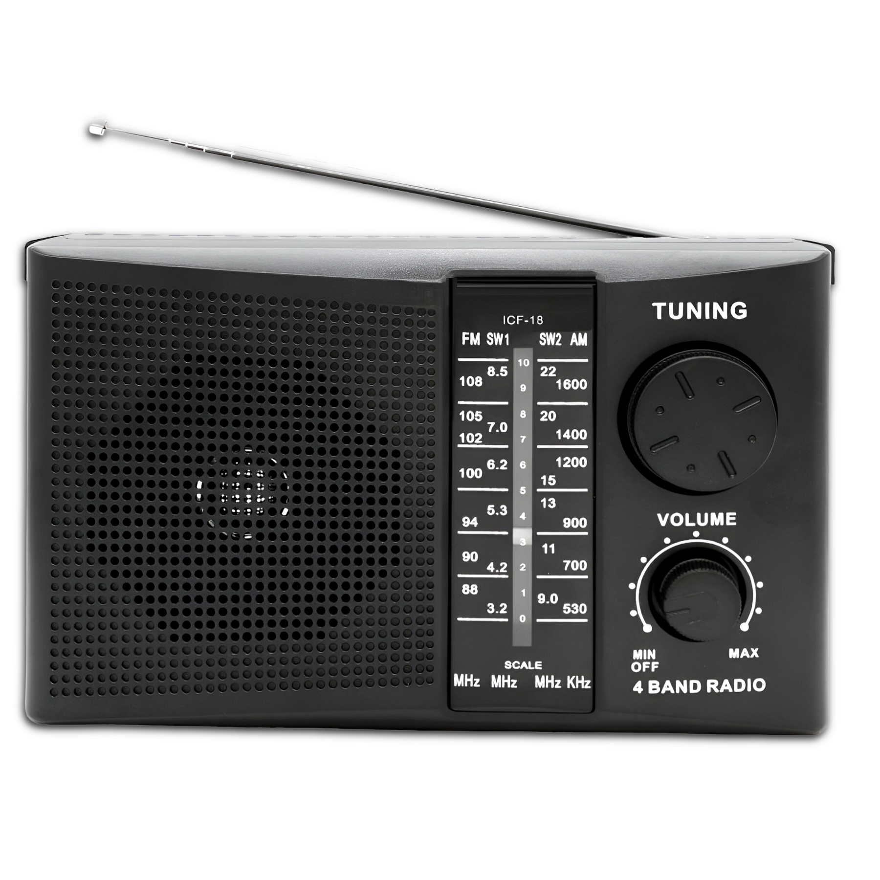 Radio AM / FM Multibandas Recargable a Pilas y Corriente 18R