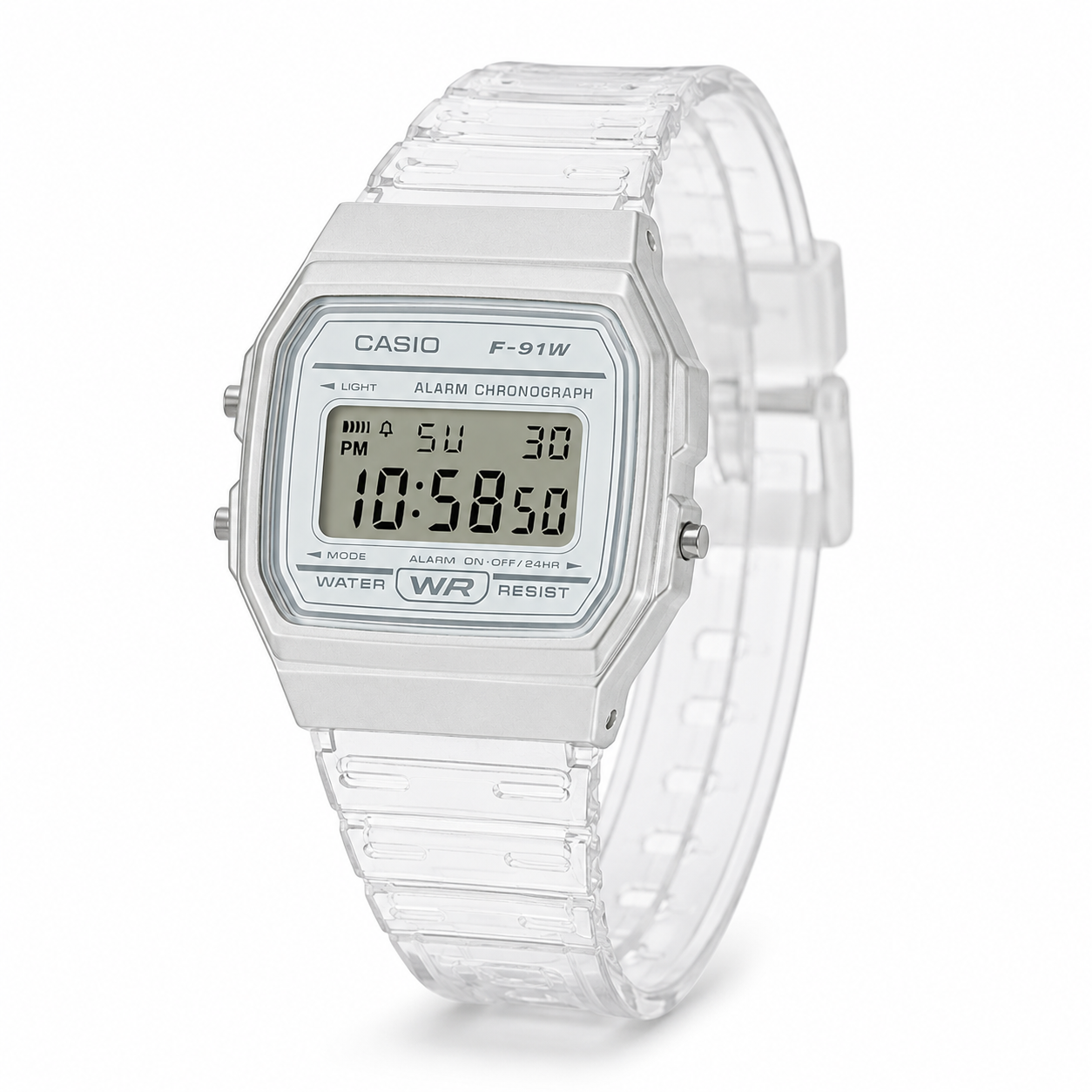 Reloj Digital Casio Mujer Silver F-91WS-7DF