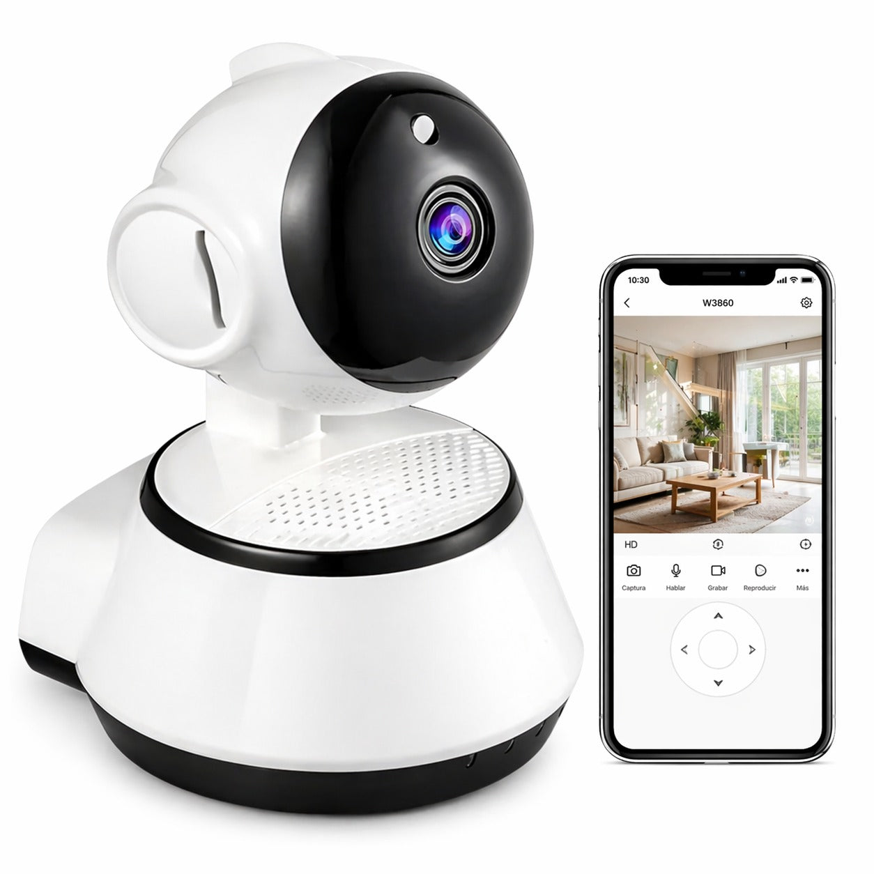 Camara Wifi Rotatoria 360° HD Robotica PTZ Interior W3860