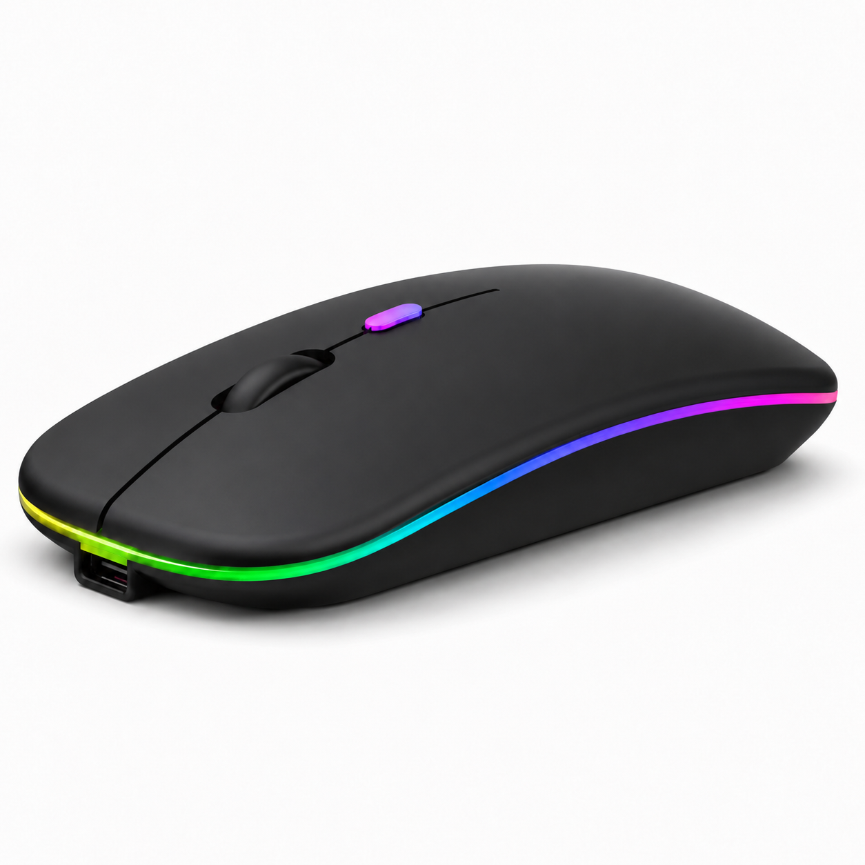 Mouse Inalámbrico Dual Bluetooth + USB 2G Recargable RGB BK