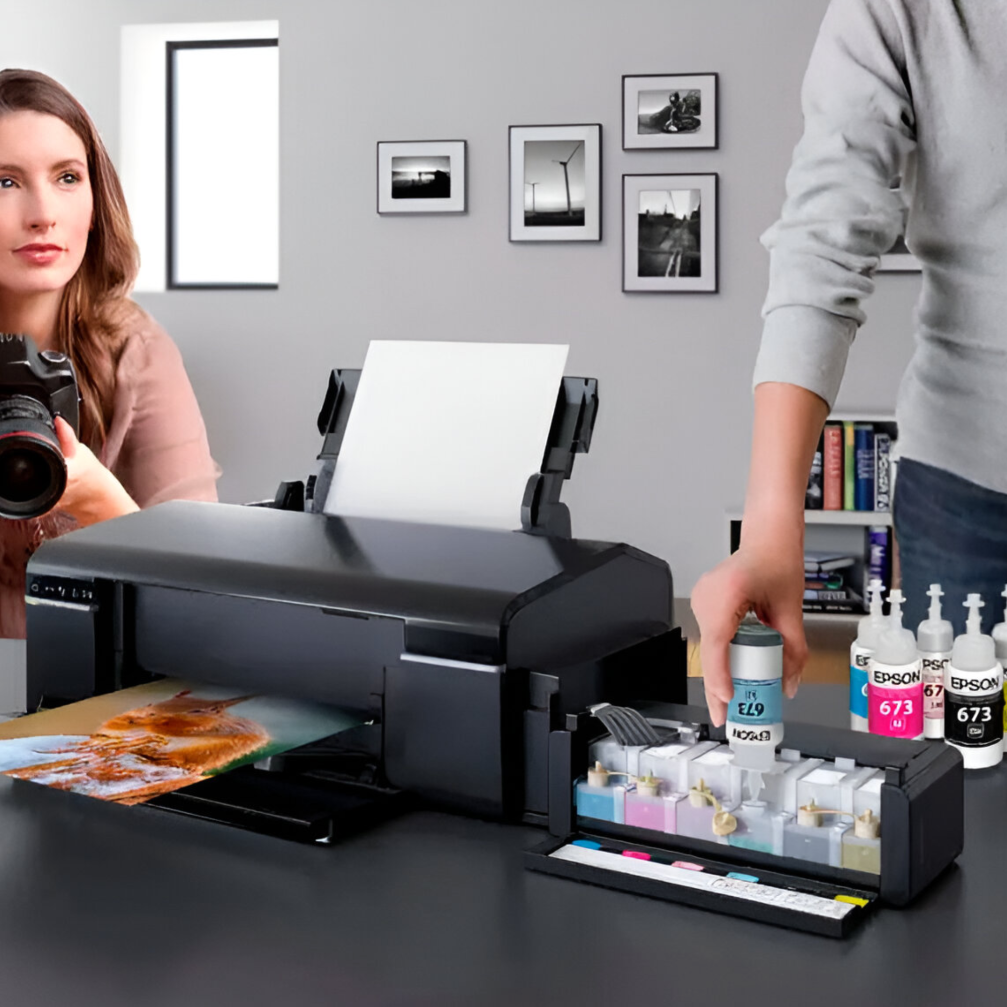 Tinta Epson 673 Original Cyan 70ml T673220
