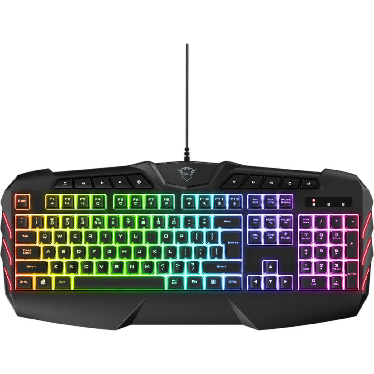 Teclado Gamer Multimedia Trust Gxt 881 Odyss Full RGB Hybrido