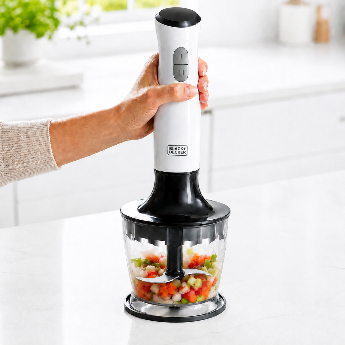 Batidora De Inmersion 3 en 1 Black + Decker 700W HB24710-CL