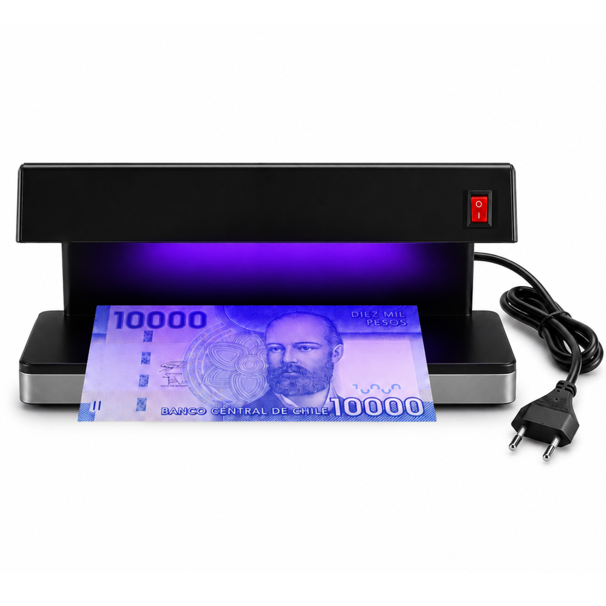 Detector De Billetes Falsos Deluxe Doble Luz Ultra Violeta