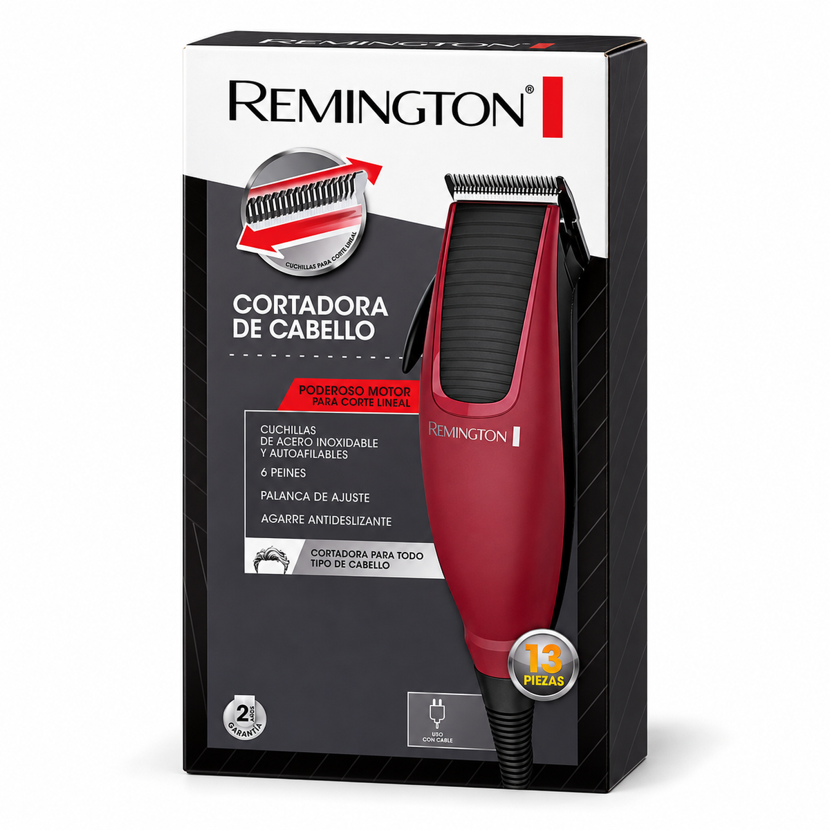 Cortadora De Cabello Remington HC1095 Autoafilable Inox.