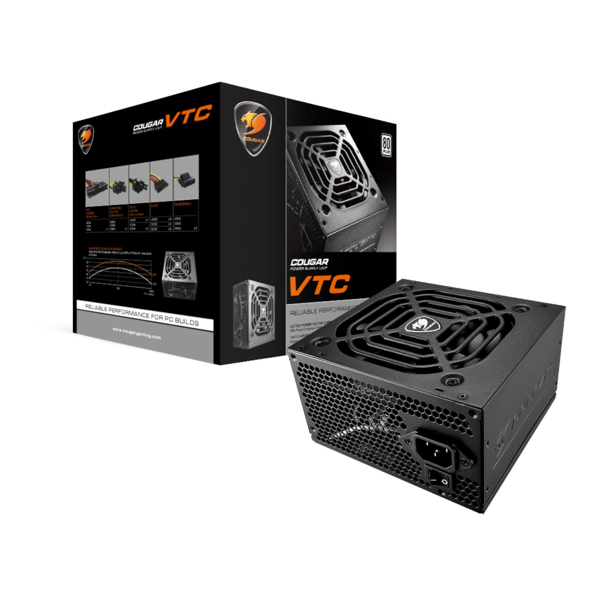 Fuente De Poder Gamer Cougar VTC 400W 80 Plus High Power