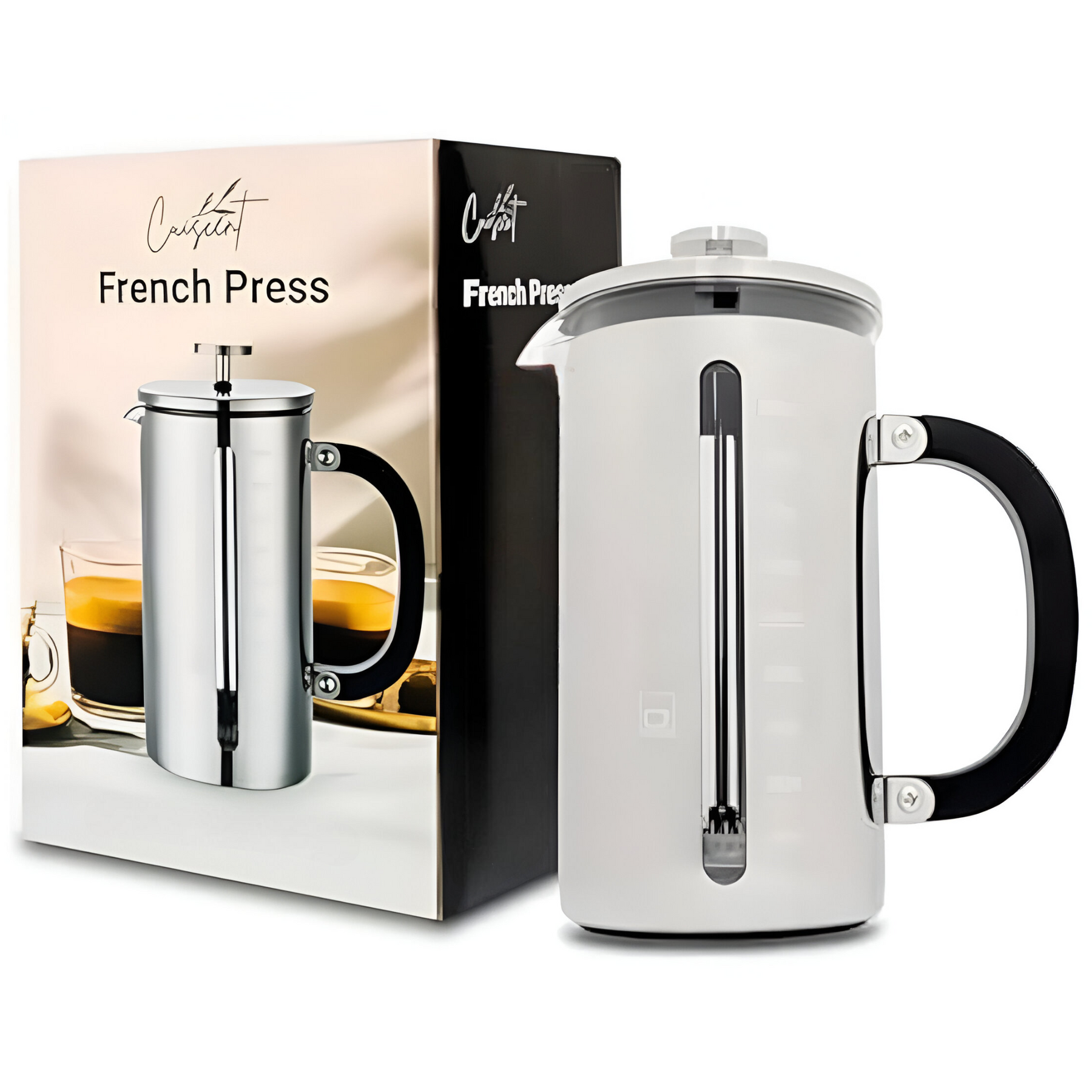 Cafetera Francesa Premium de Acero Inoxidable Cuiscent 1LT