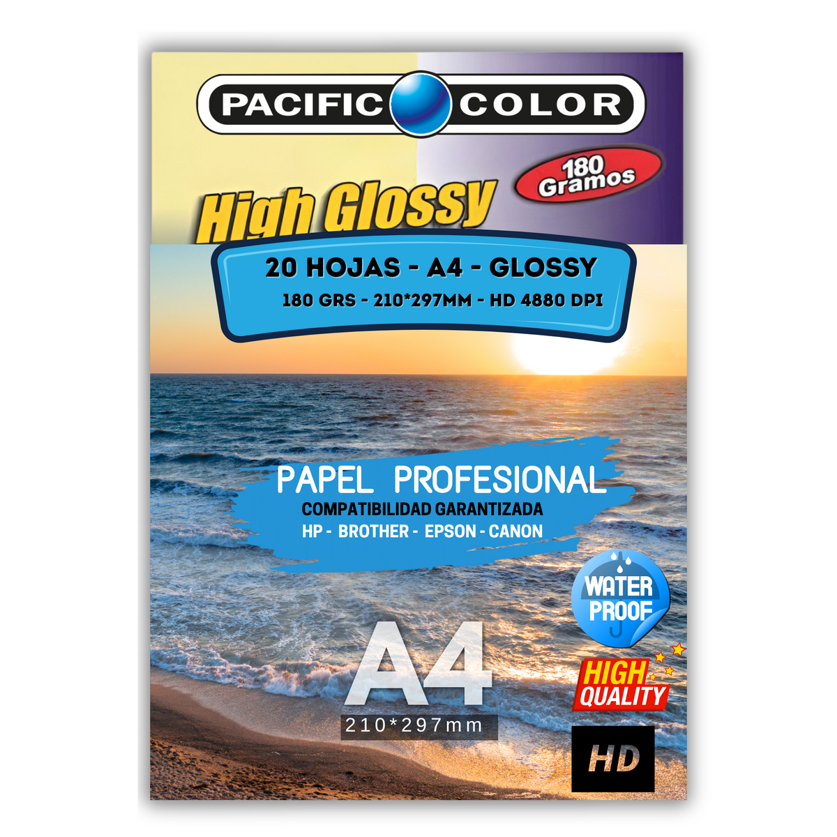 Papel Fotografico Glossy Premium Quality 180g Pack 20 Hojas