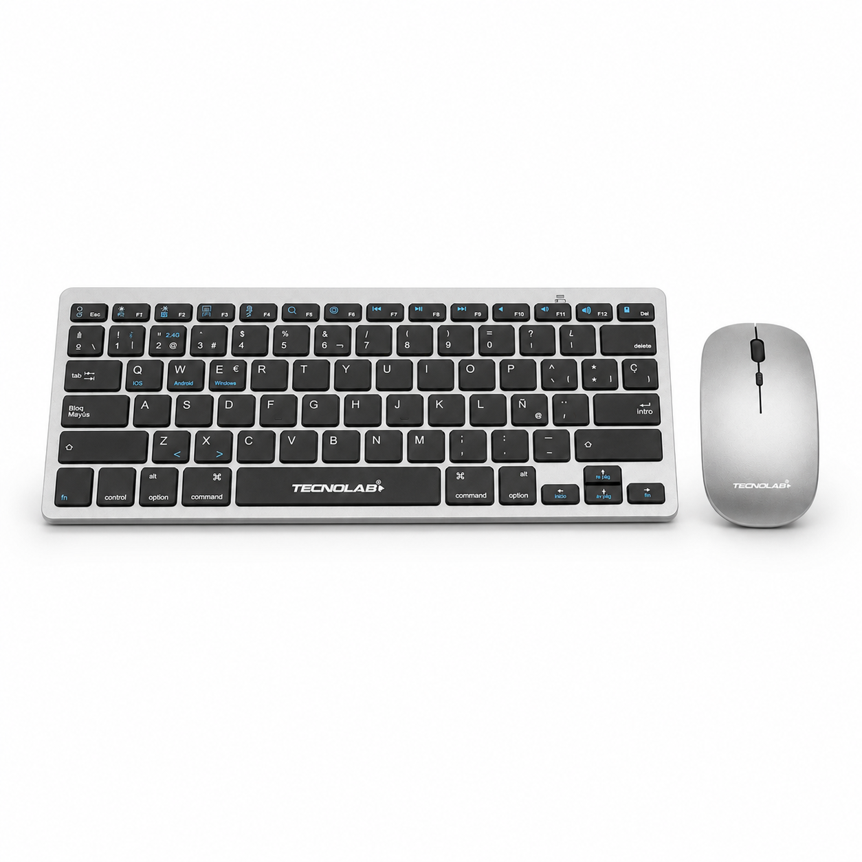 KIT Teclado y Mouse Inalámbrico Conexión Bluetooth + USB 2G