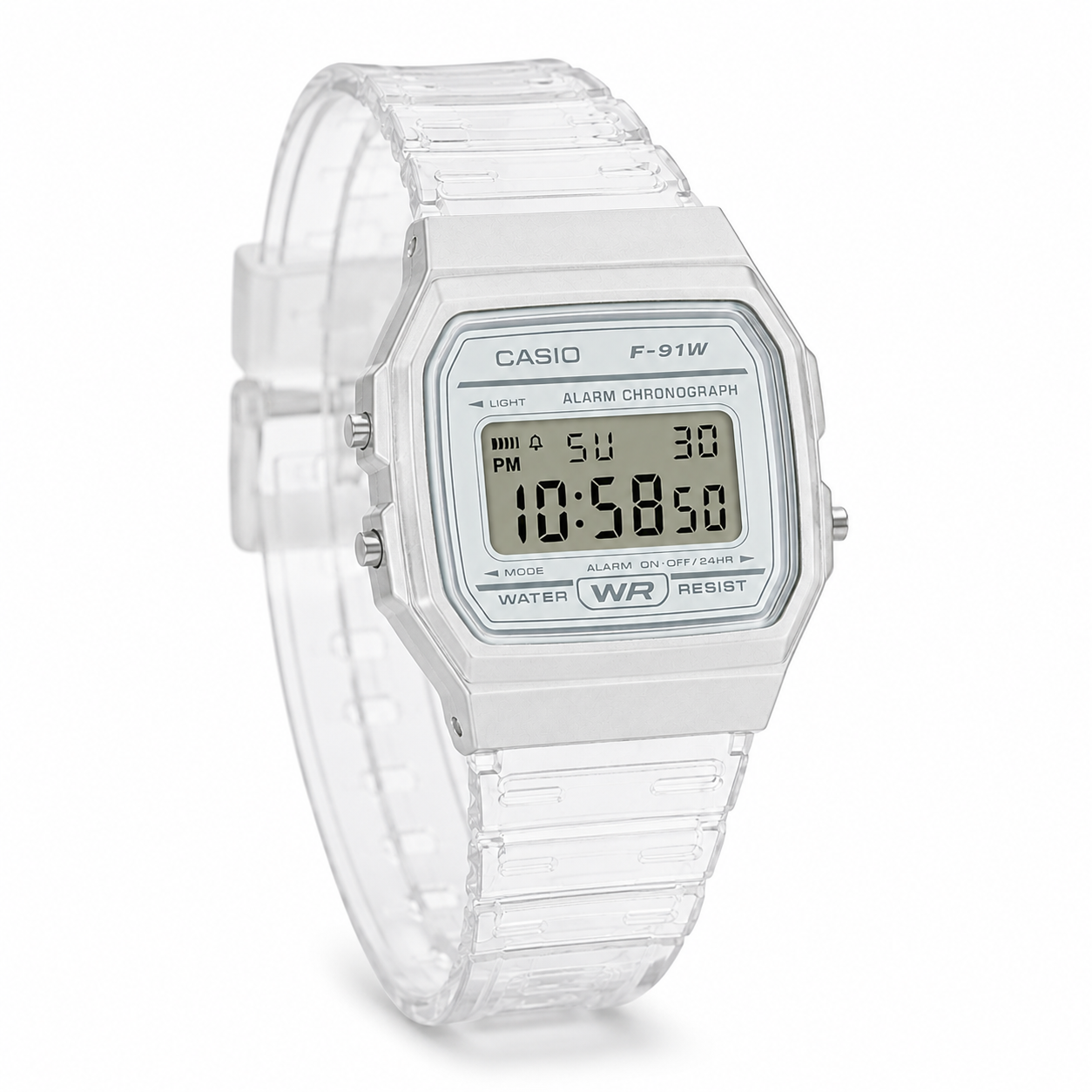 Reloj Digital Casio Mujer Silver F-91WS-7DF