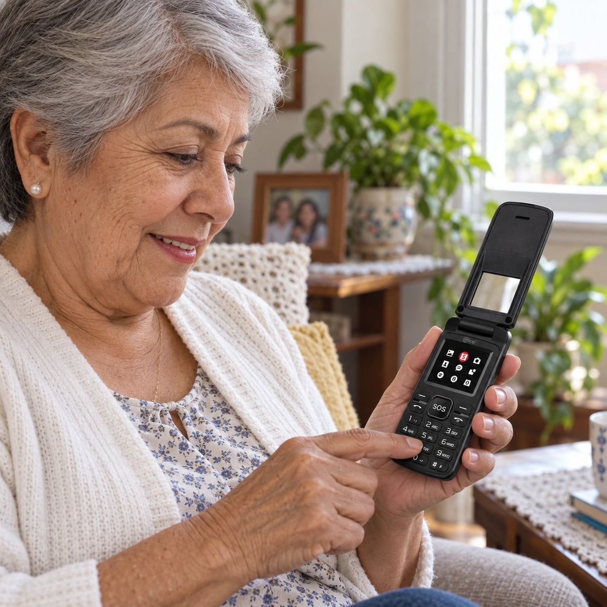 Teléfono Senior 4G de Adulto Mayor con Boton S. O. S MLAB-BK