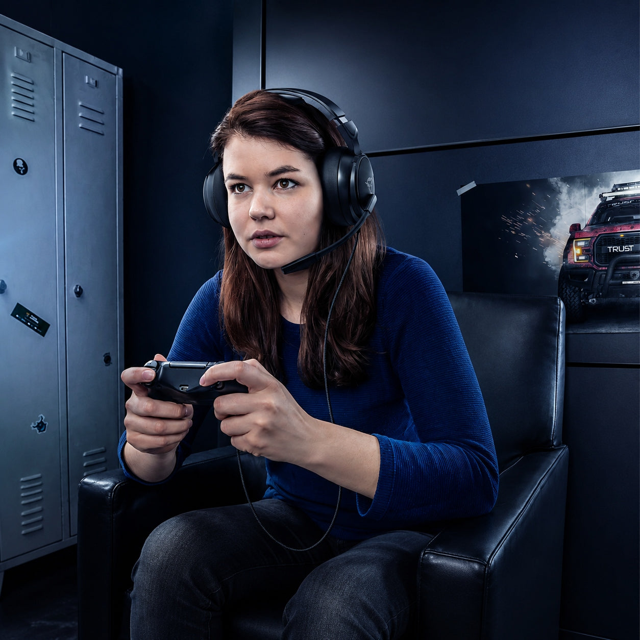 Audifonos Gamer Trust Pylo Gxt 433K Black Multiplataformas