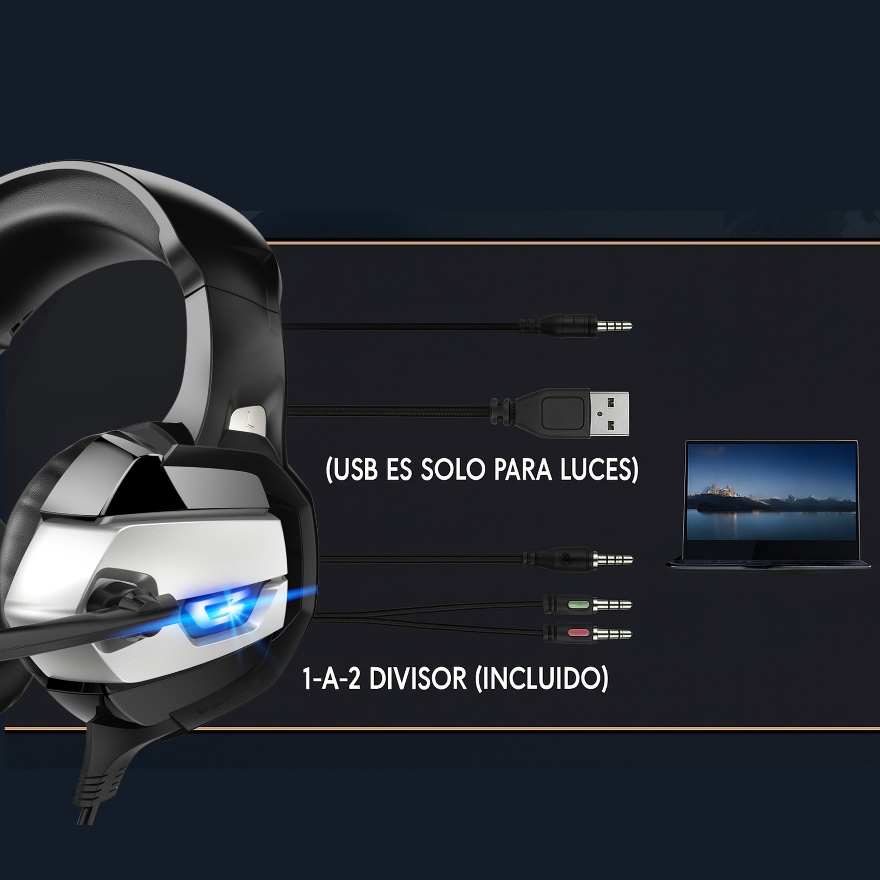 Audifonos Gamer Dgx Killmonger Pc/Ps4/Xbox/Smartphone/Switch