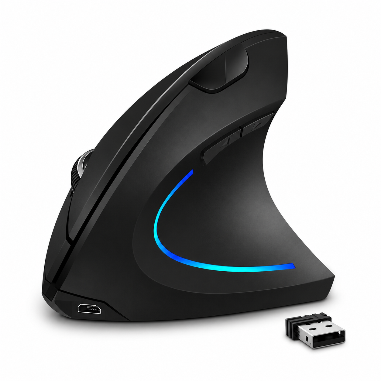 Mouse Vertical Inalámbrico Ergonómico Recargable 2.4 Ghz Pro