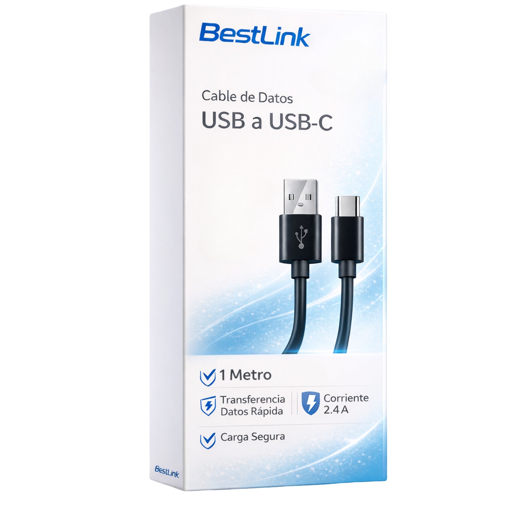 Cable de Datos USB a USB-C 1MT para Android Auto y CarPlay