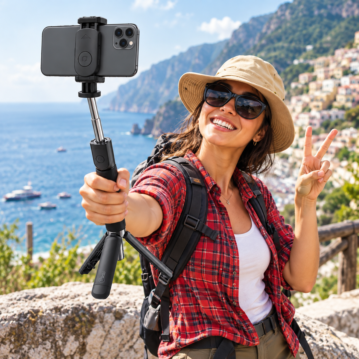 Soporte Kit Selfie Tripode Bluetooth (4en1) Multipropósito