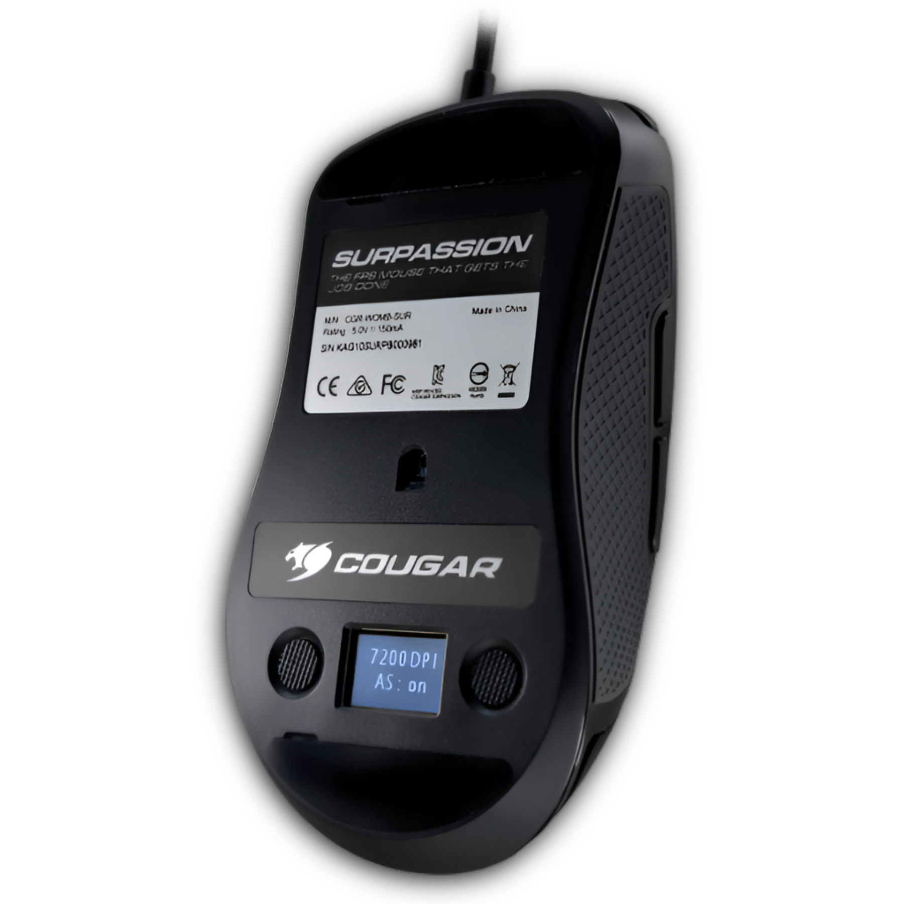 Mouse Gamer Cougar Surpassion + LCD Regulador DPI y HZ