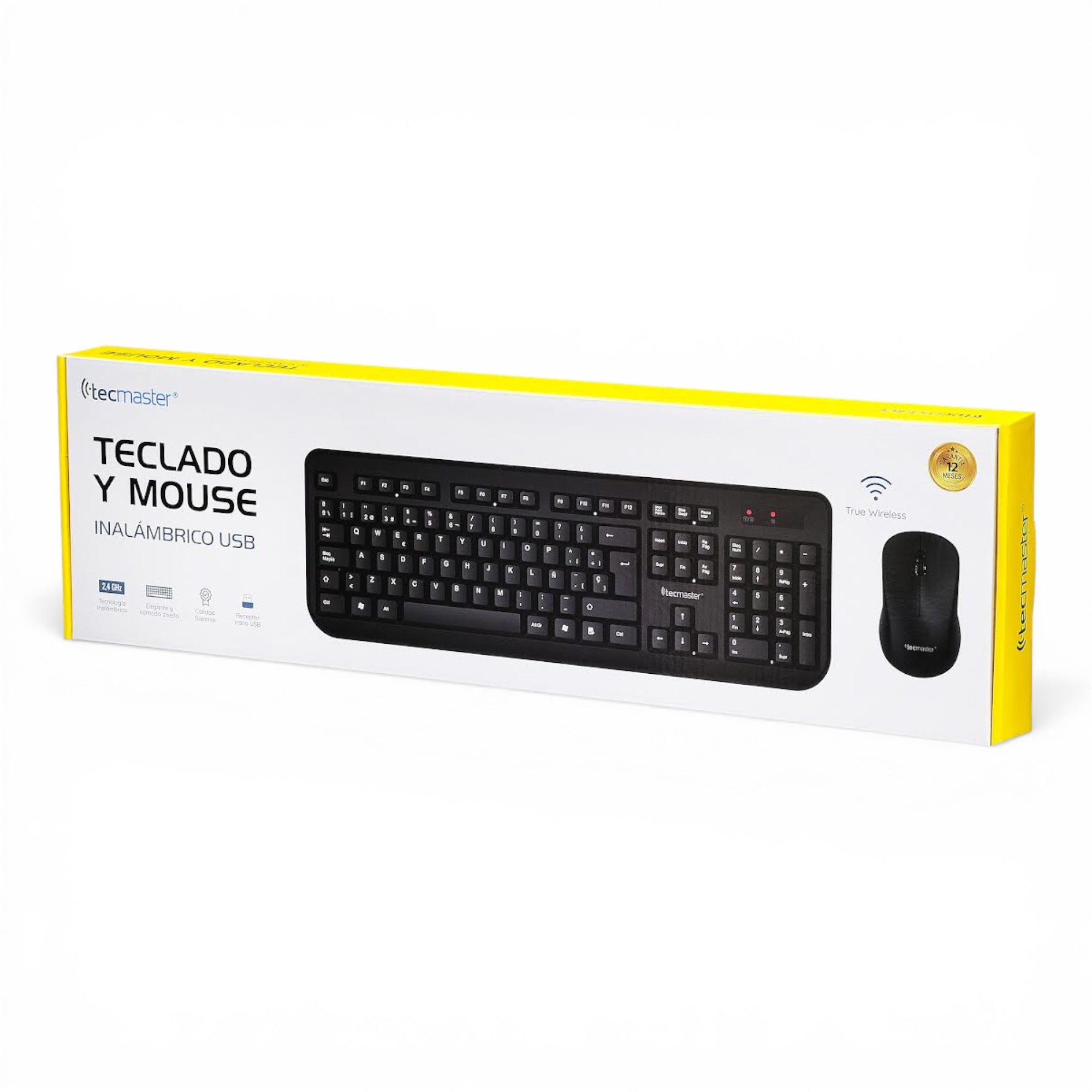 Kit Teclado y Mouse Inalambrico Tecmaster Multimedia 100512