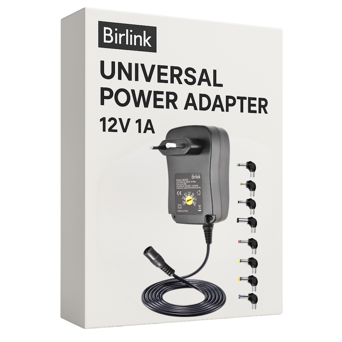 Transformador Universal de 12V / 1A / 12W con 8 Conectores