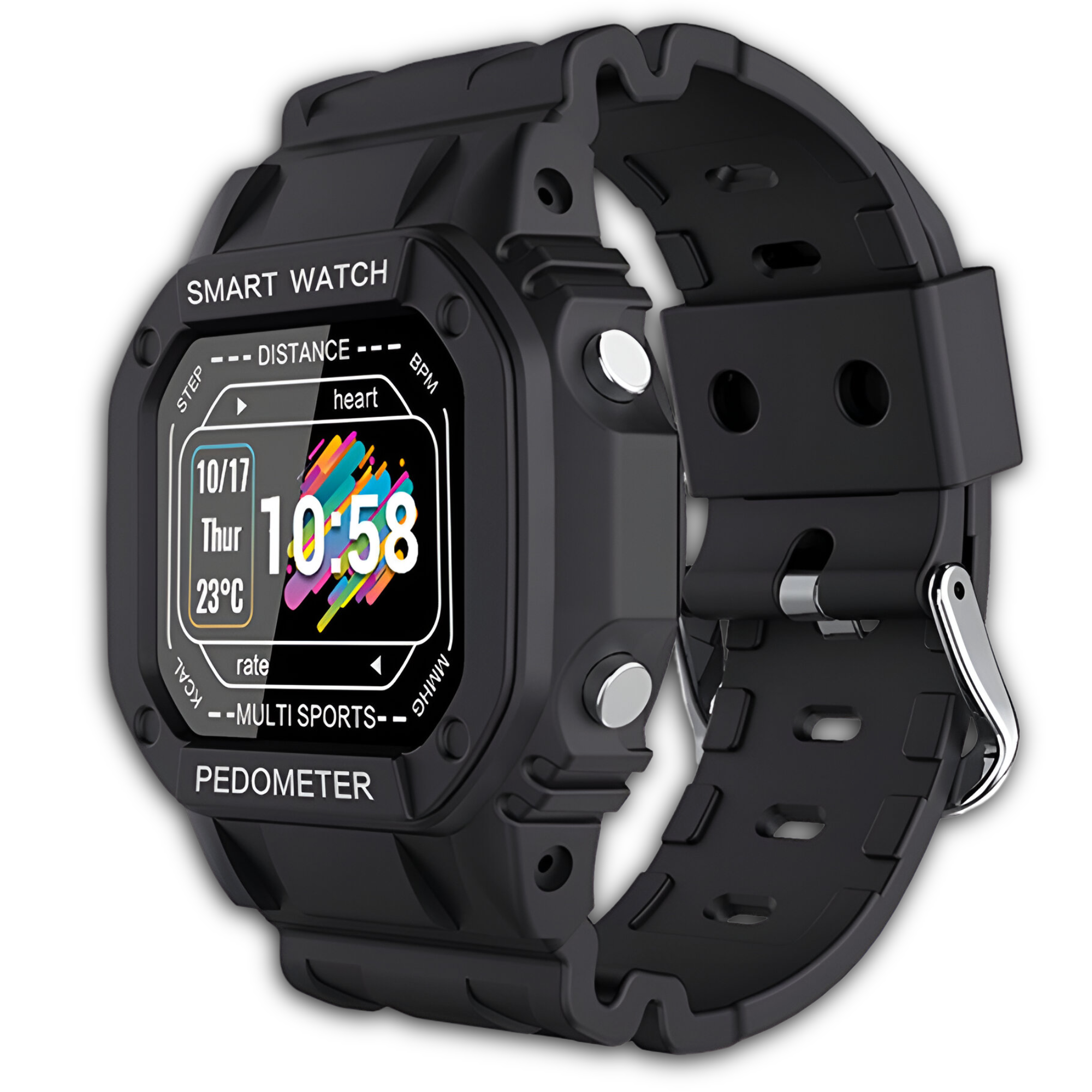 Smartwatch Deportivo i2 Waterproof Multiplataformas Black