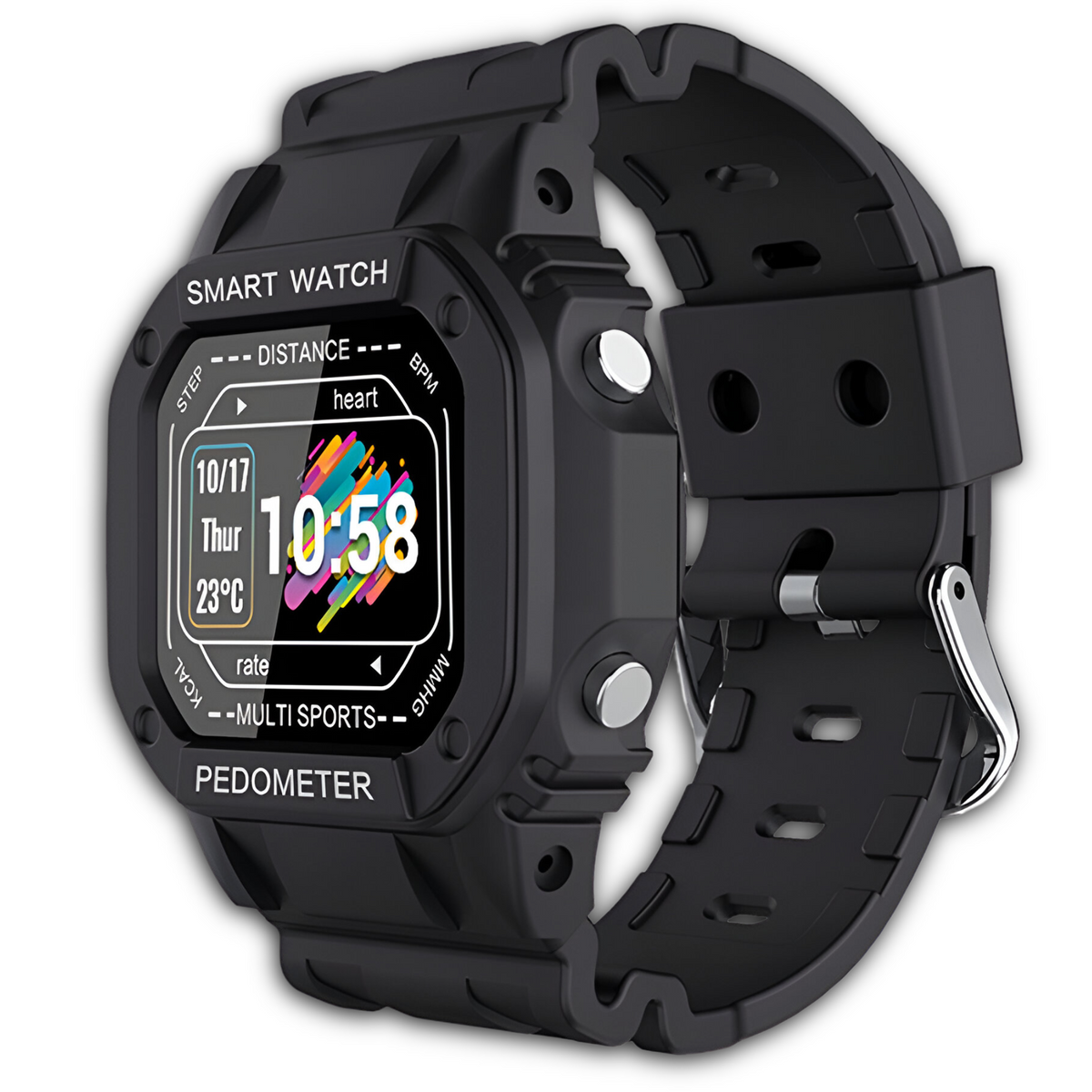 Smartwatch Deportivo i2 Waterproof Multiplataformas Black