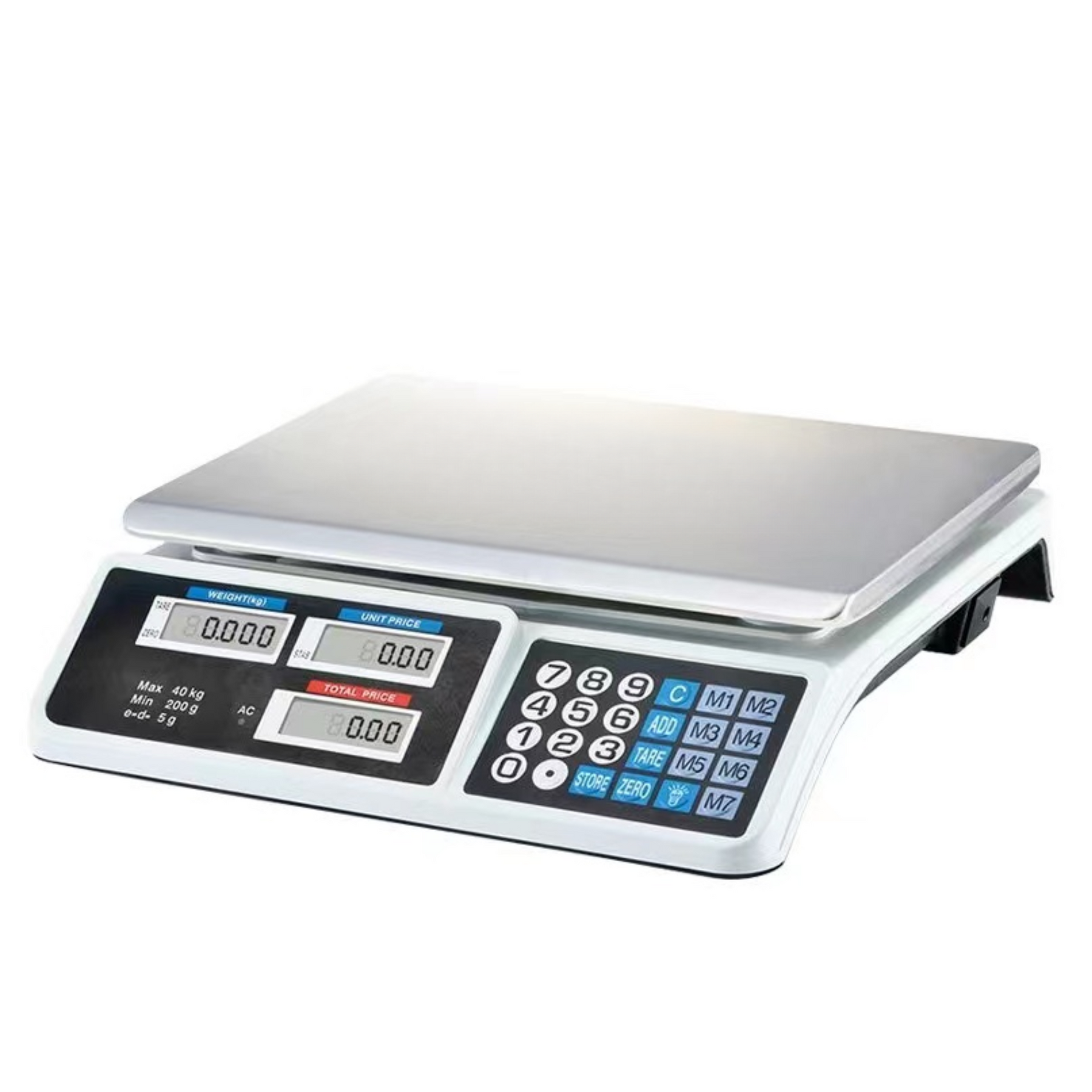 Balanza Digital Recargable para Comecios Doble Pantalla 40KG