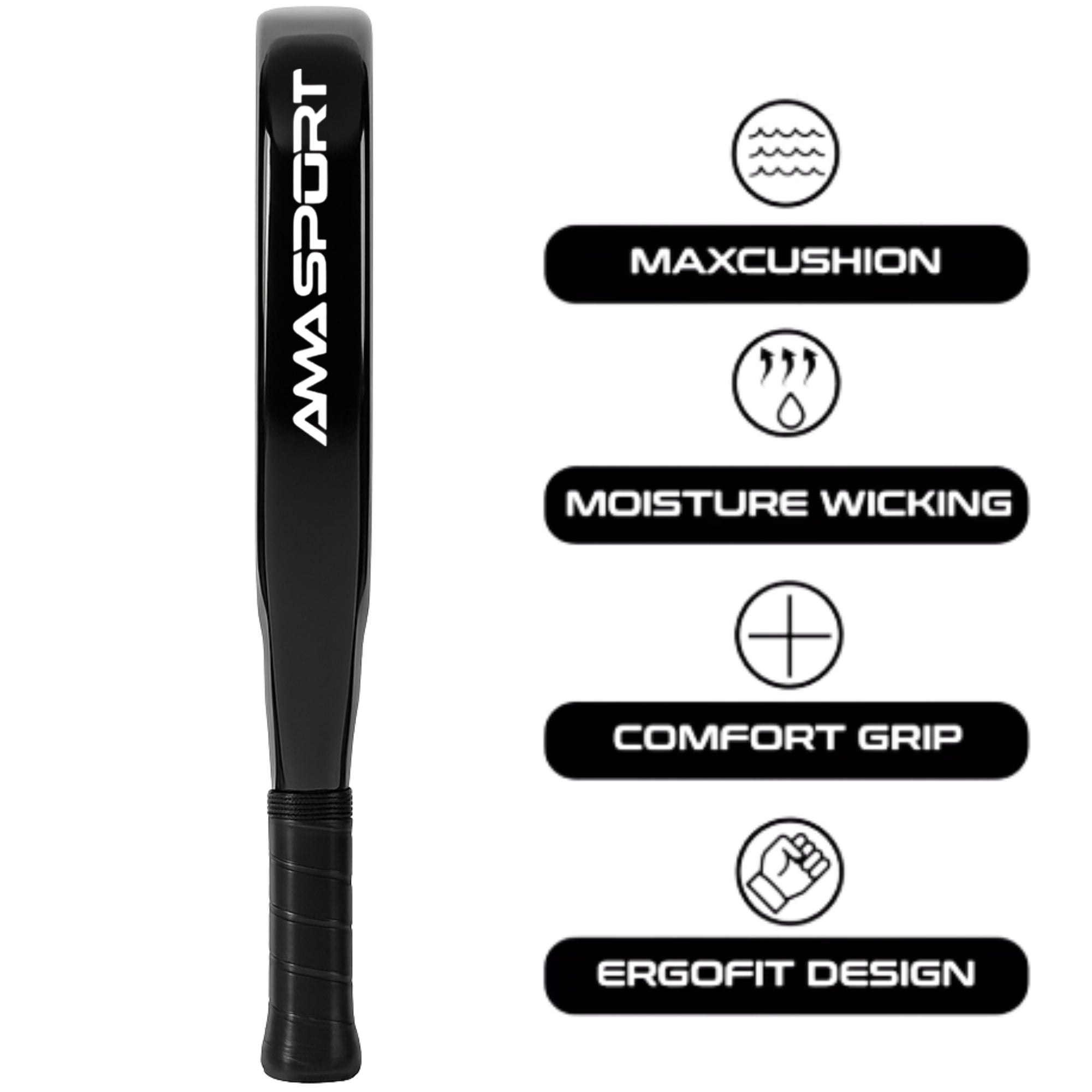 Pala de Padel de Fibra de Carbono 18K TOP 1 SP Power Atack