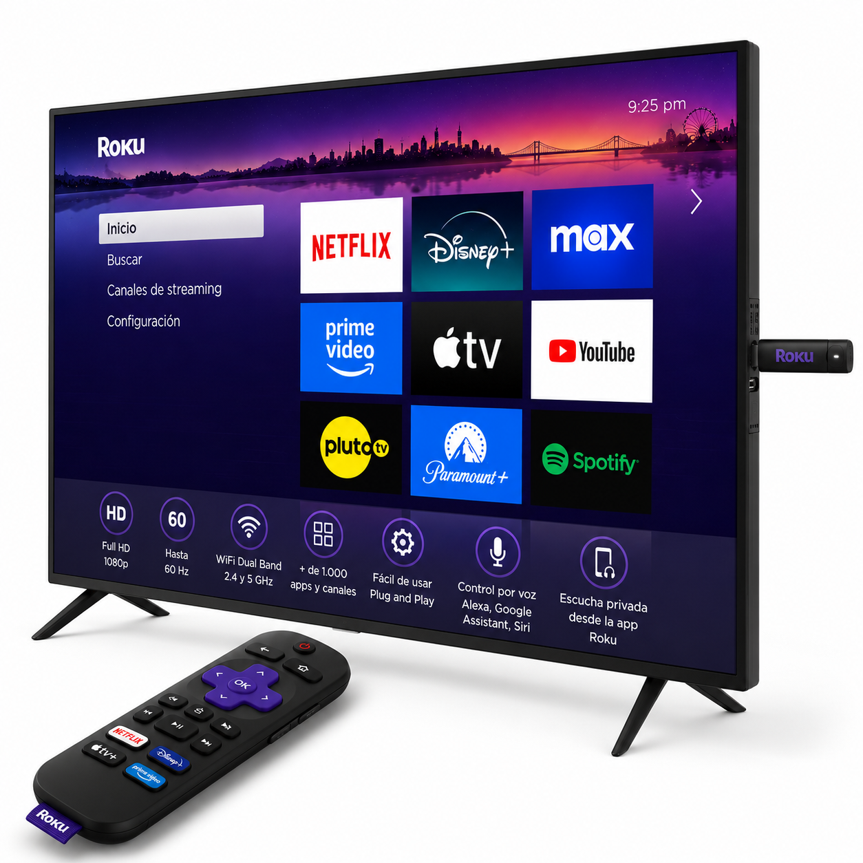 Roku TV Express FHD Streaming 1080p 60HZ Dual WIFI 2G & 5G