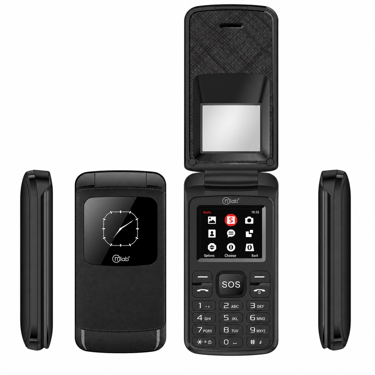 Teléfono Senior 4G de Adulto Mayor con Boton S. O. S MLAB-BK