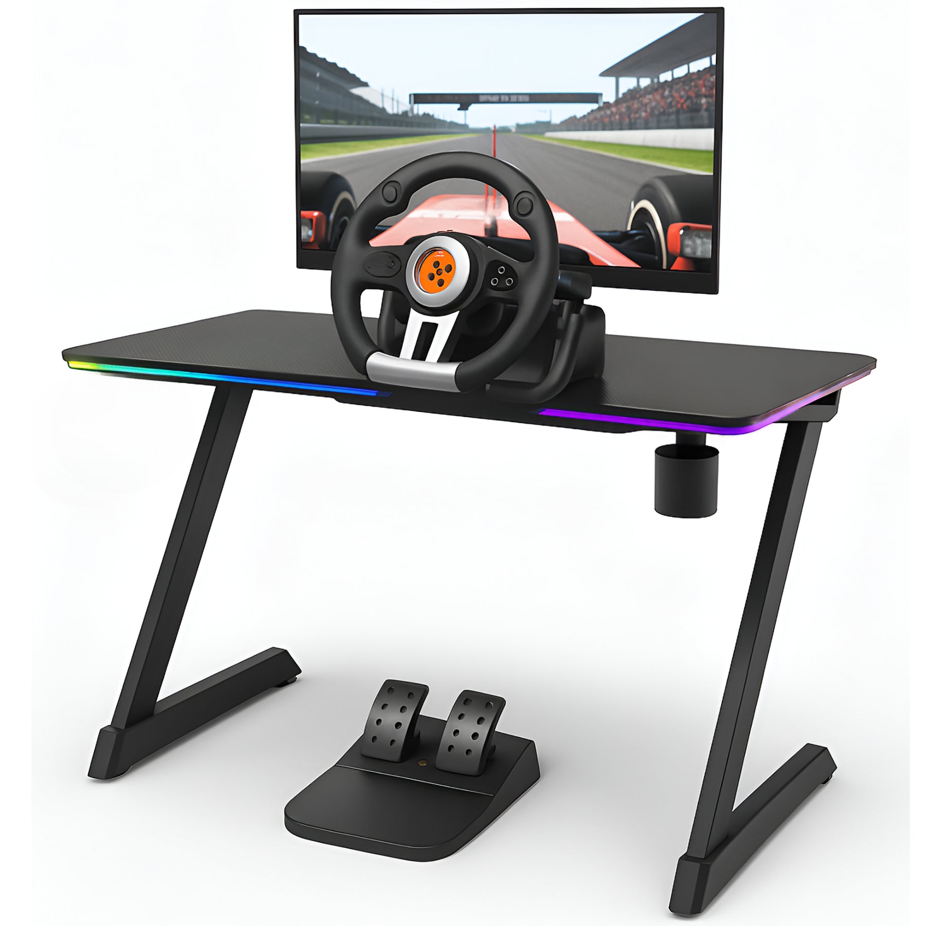 Kit Volante Con Pedales Krom K-Wheel Premium Ps4 Xbox One PC