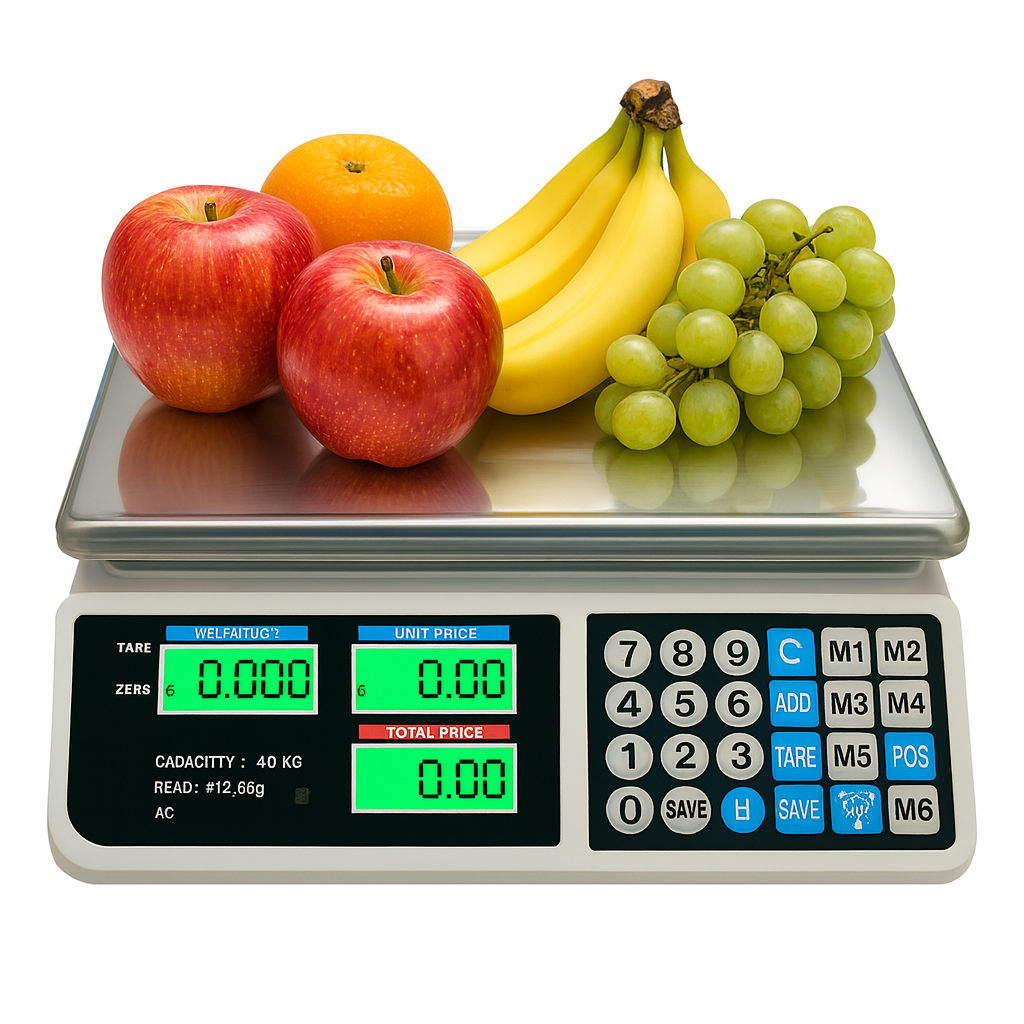 Balanza Digital Recargable para Comecios Doble Pantalla 40KG