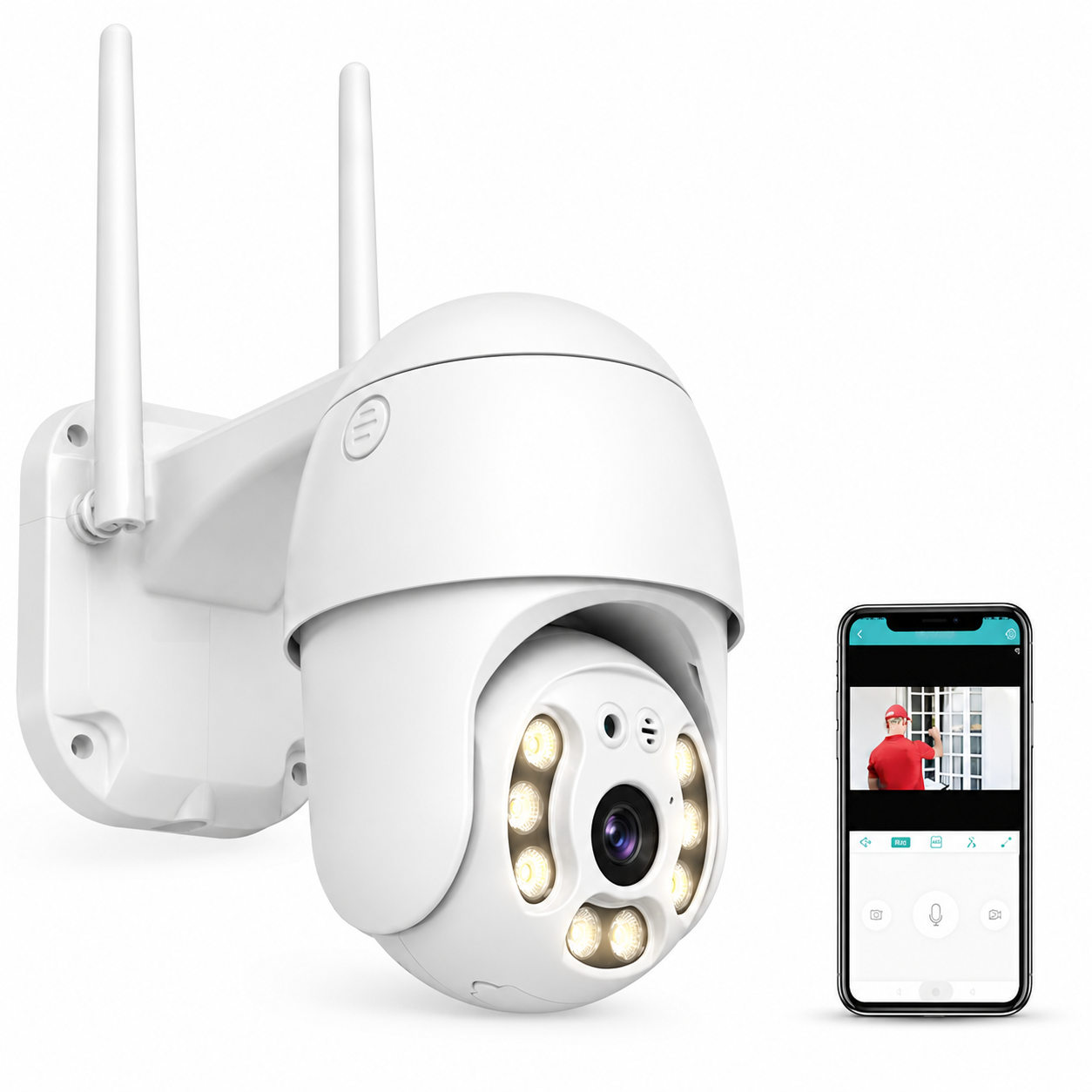 Cámara de Seguridad Robótica 1080p PTZ Wifi WaterProof IP66