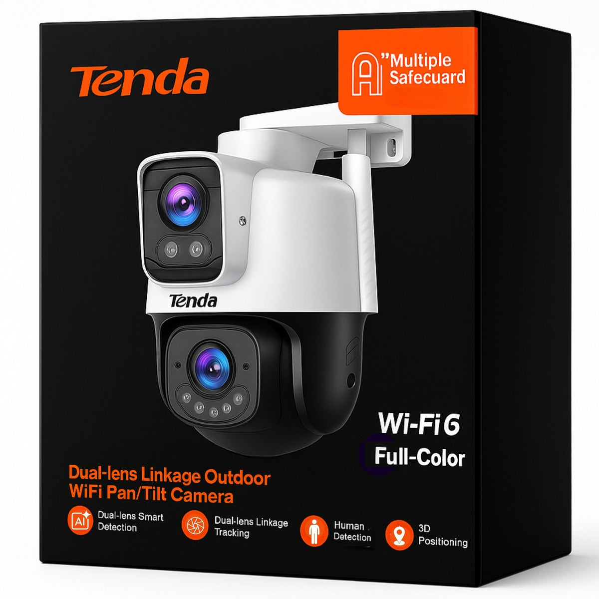 Cámara de Seguridad Outdoor Dual 360° Tenda CH9 FHD / WIFI-6