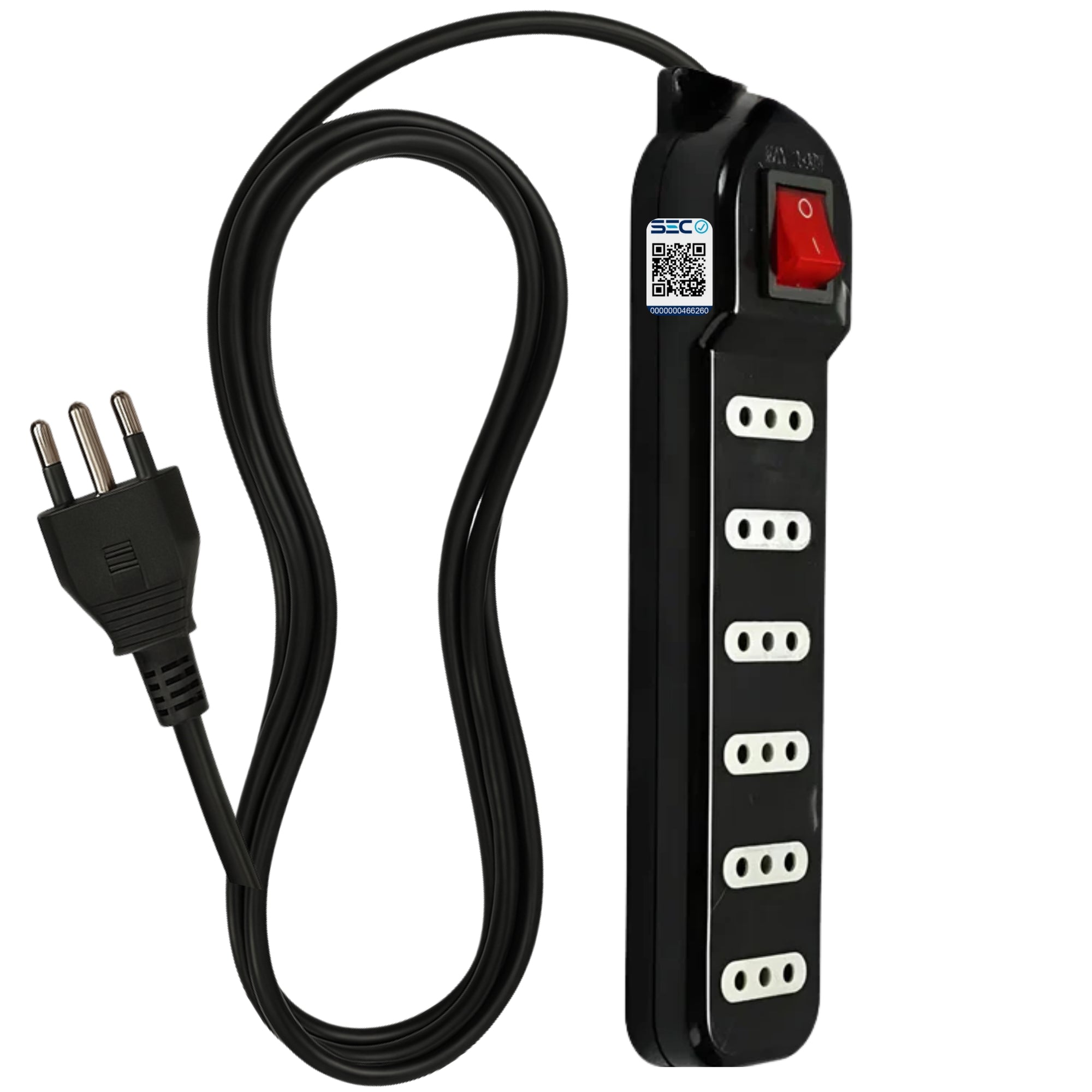 Alargador de 3MT Certificado 6 POS + Switch Corta Corriente ME-070B
