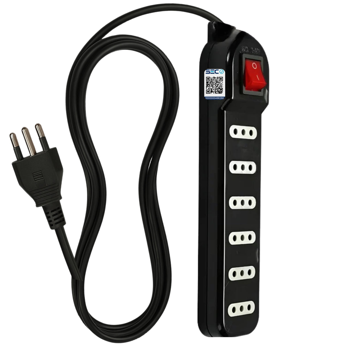 Alargador de 3MT Certificado 6 POS + Switch Corta Corriente ME-070B