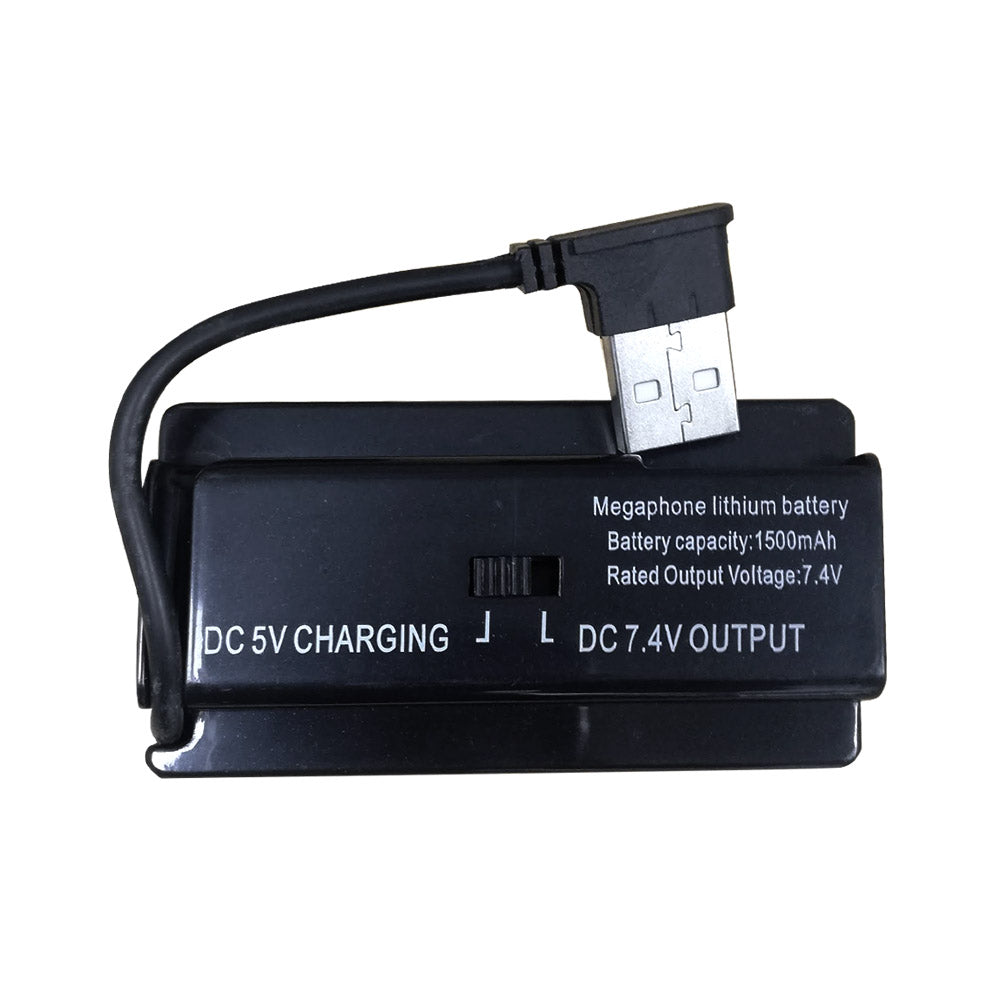 Megáfono Amplificador 25W Recargable +Micrófono de Mano 500m