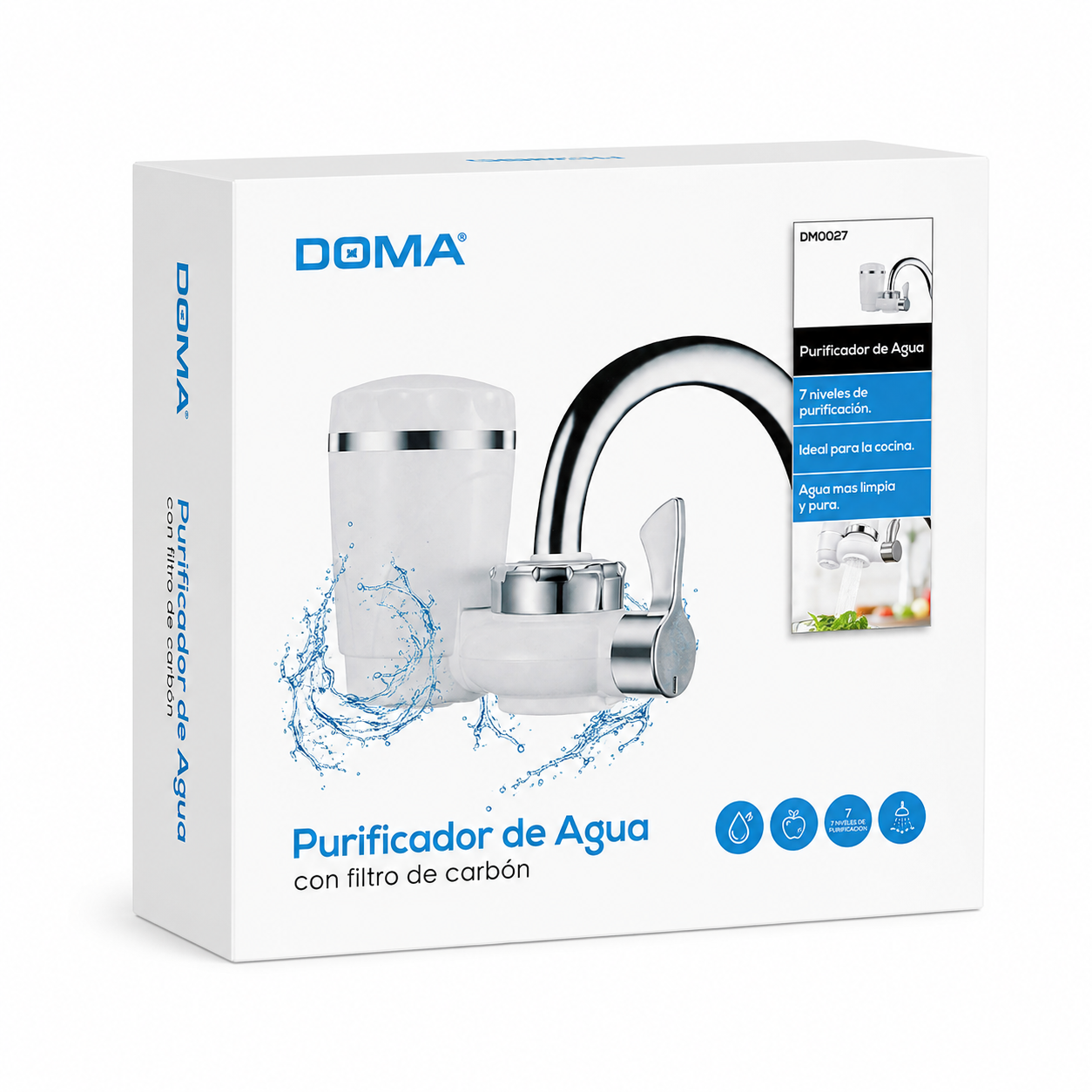 Kit Purificador de Agua con Filtro de Carbon y Ceramica Doma DM0027
