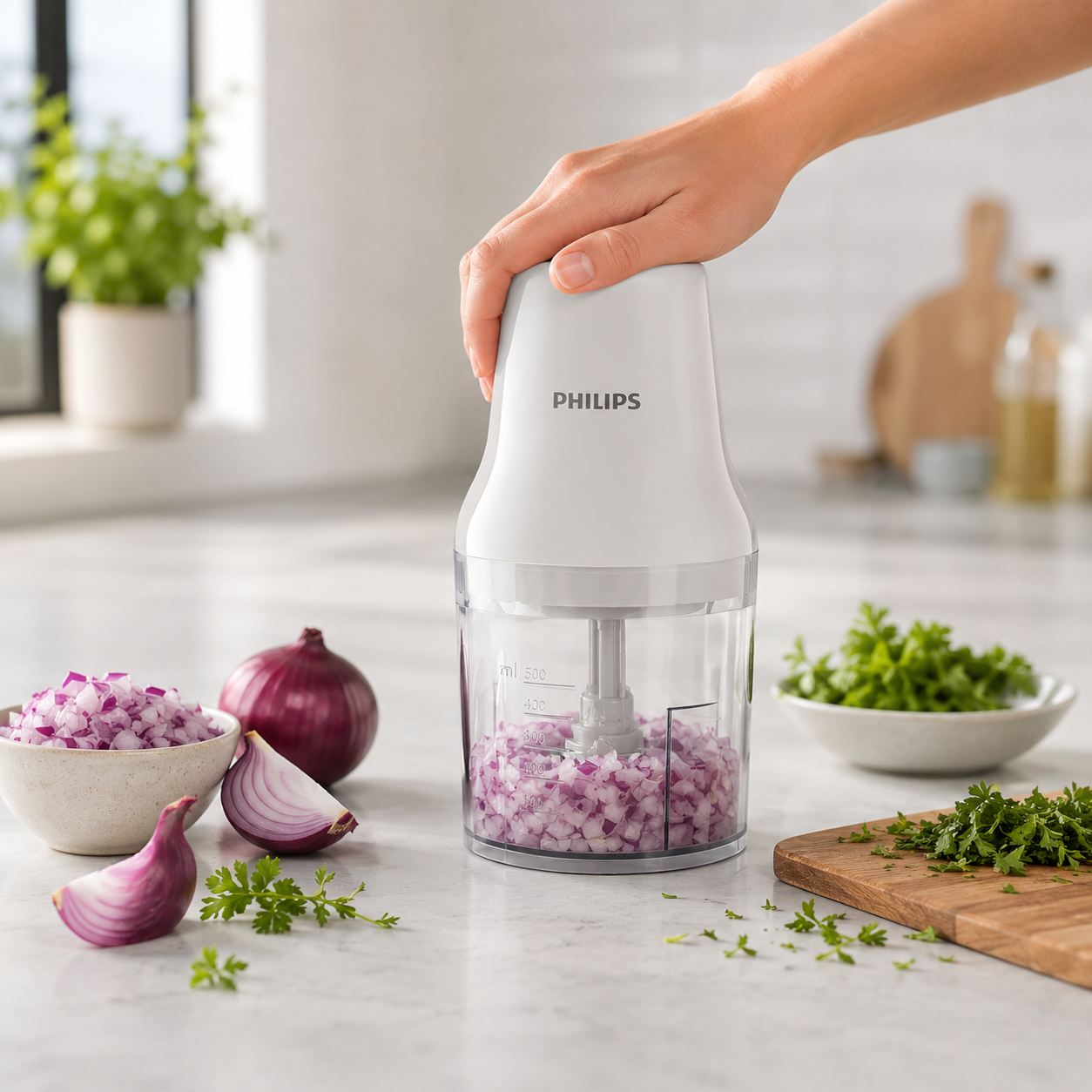 Picadora Philips HR1393 Multifuncional 700ML - 450W - Inox