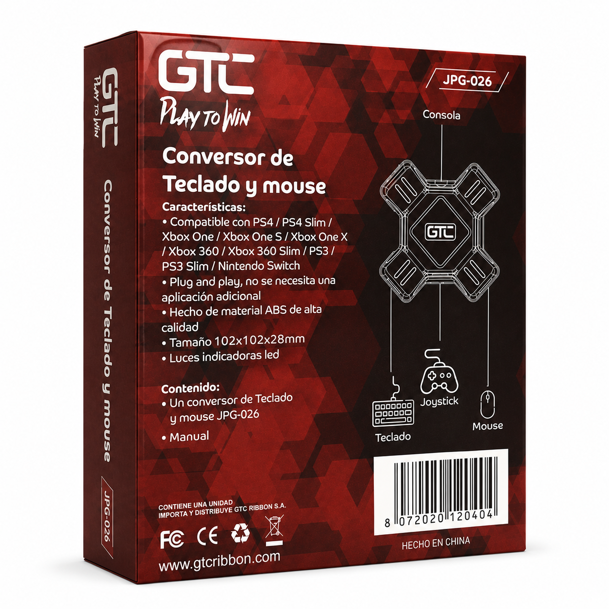 Hub Adaptador de Consolas para Teclado-Mouse Multiplataforma